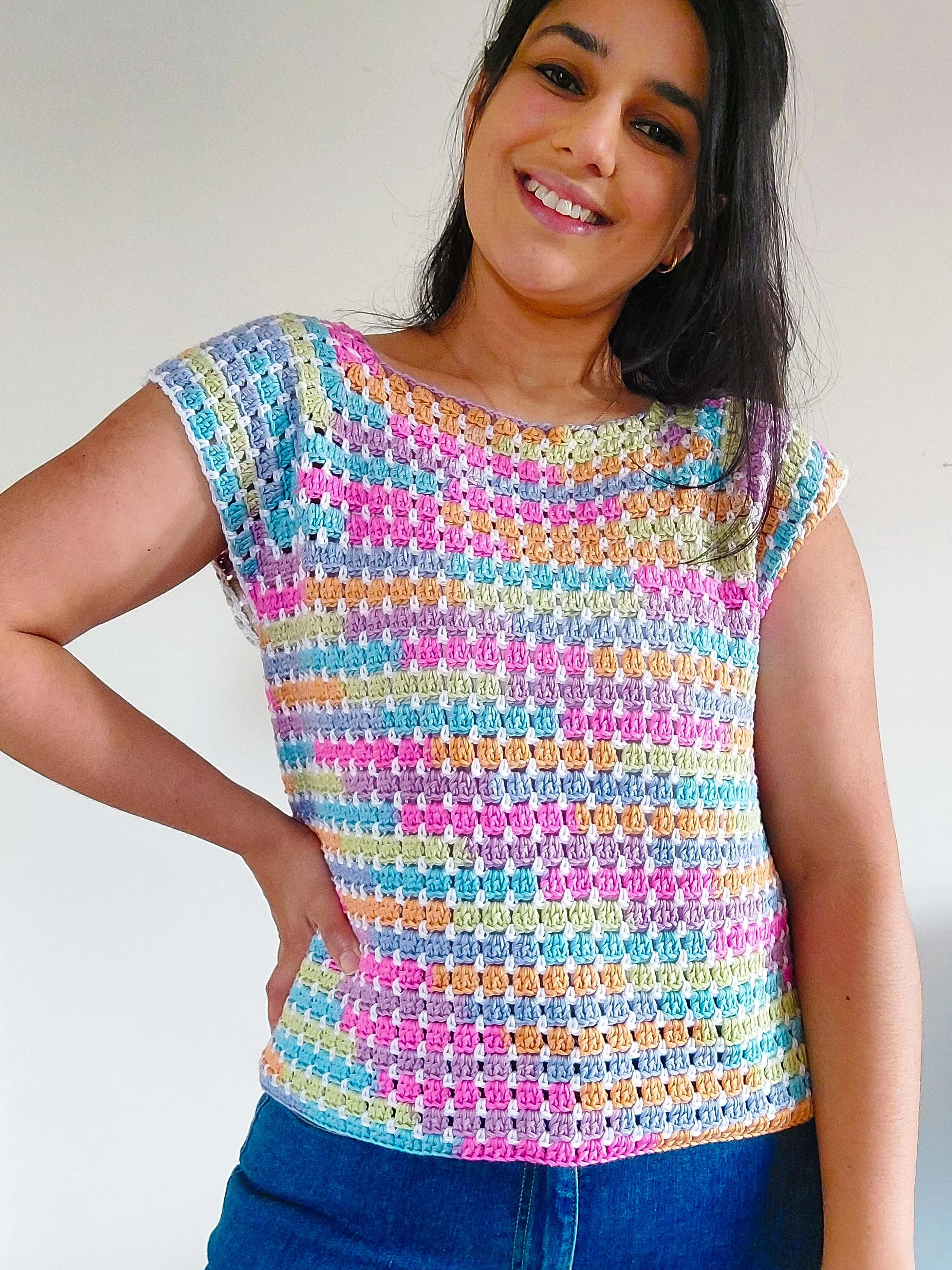 Crochet Block Stitch Summer Top