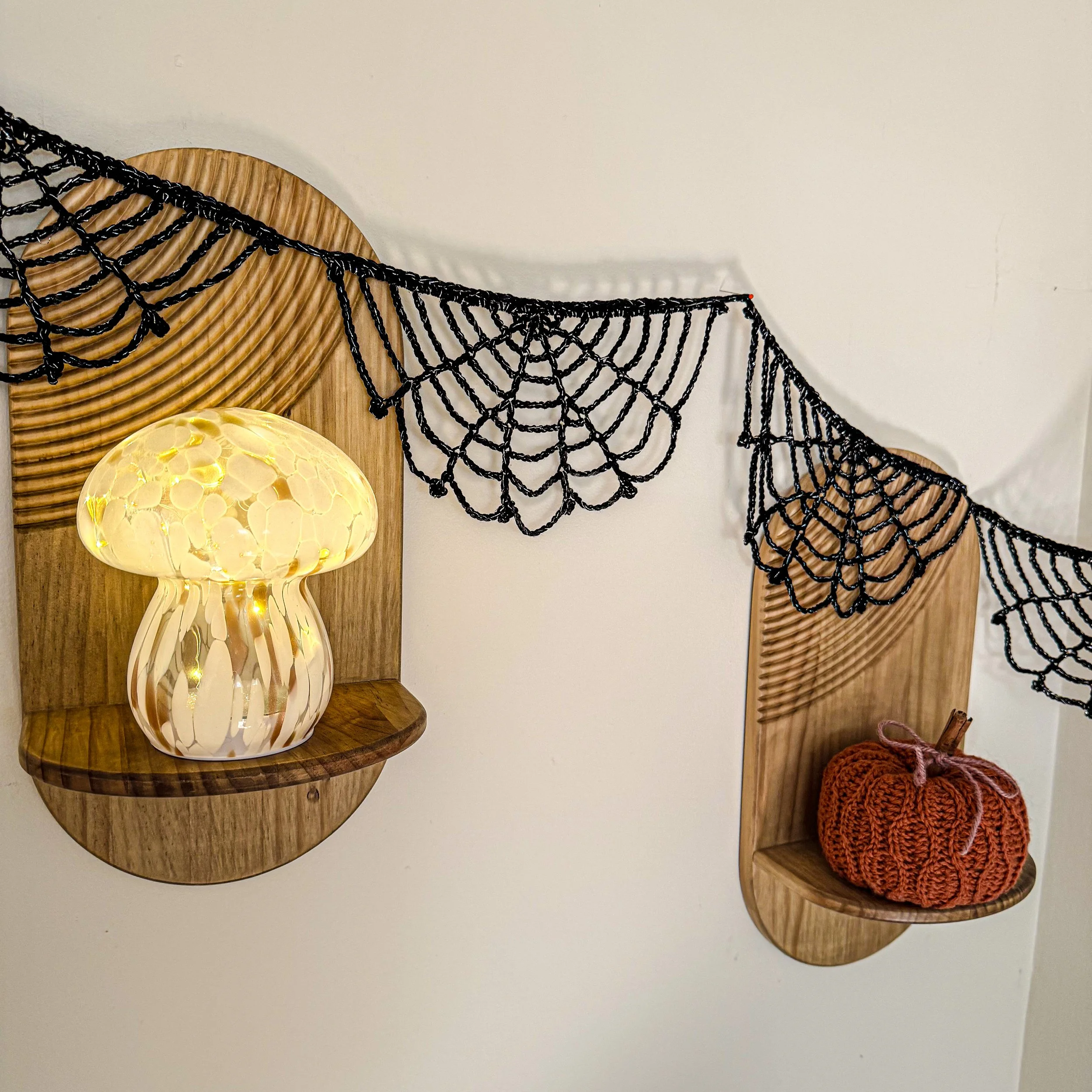 Crochet Spider Web Garland – Easy Halloween Crochet Pattern