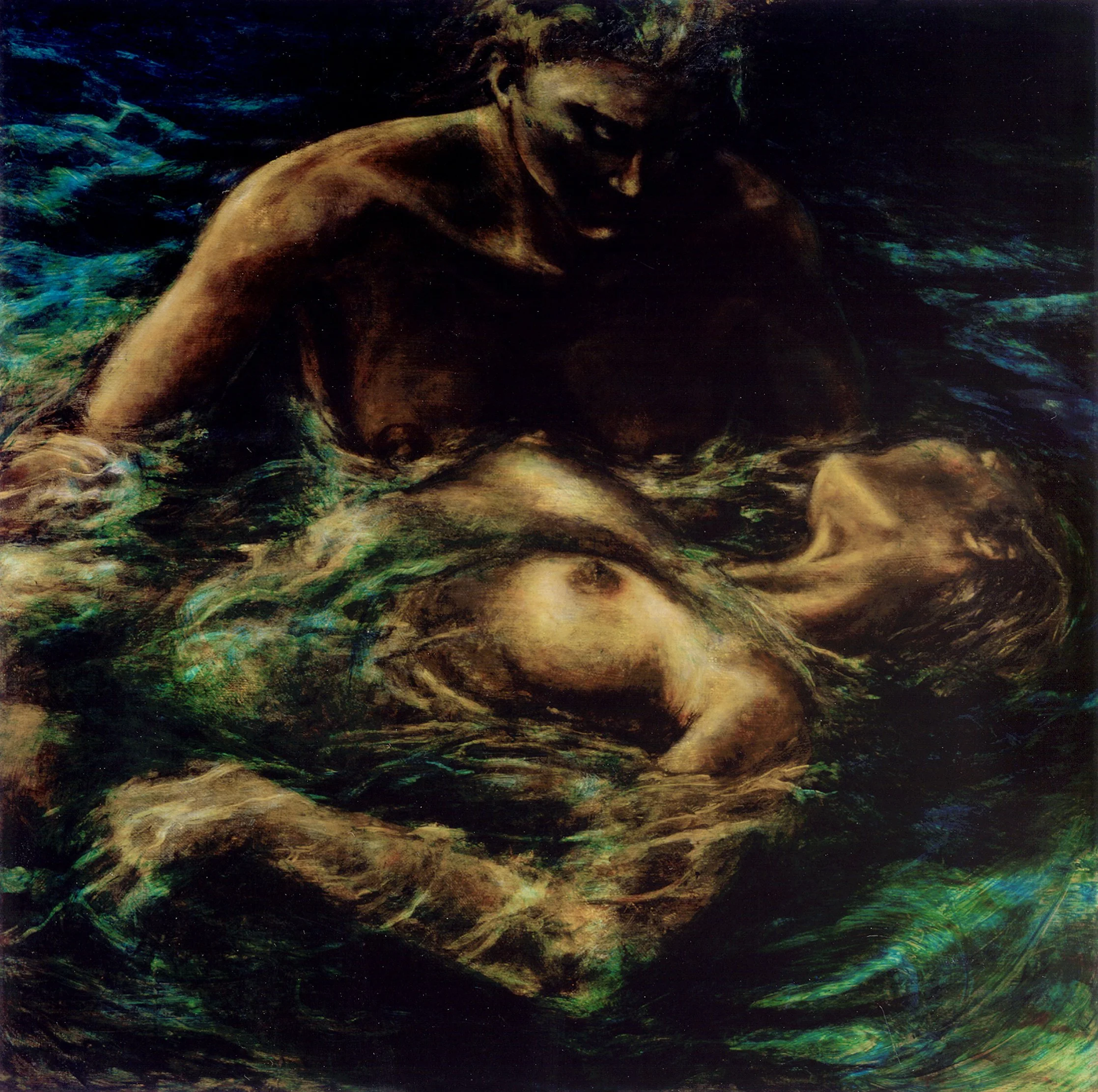 Tender, 48" x 48" oil on wood panel