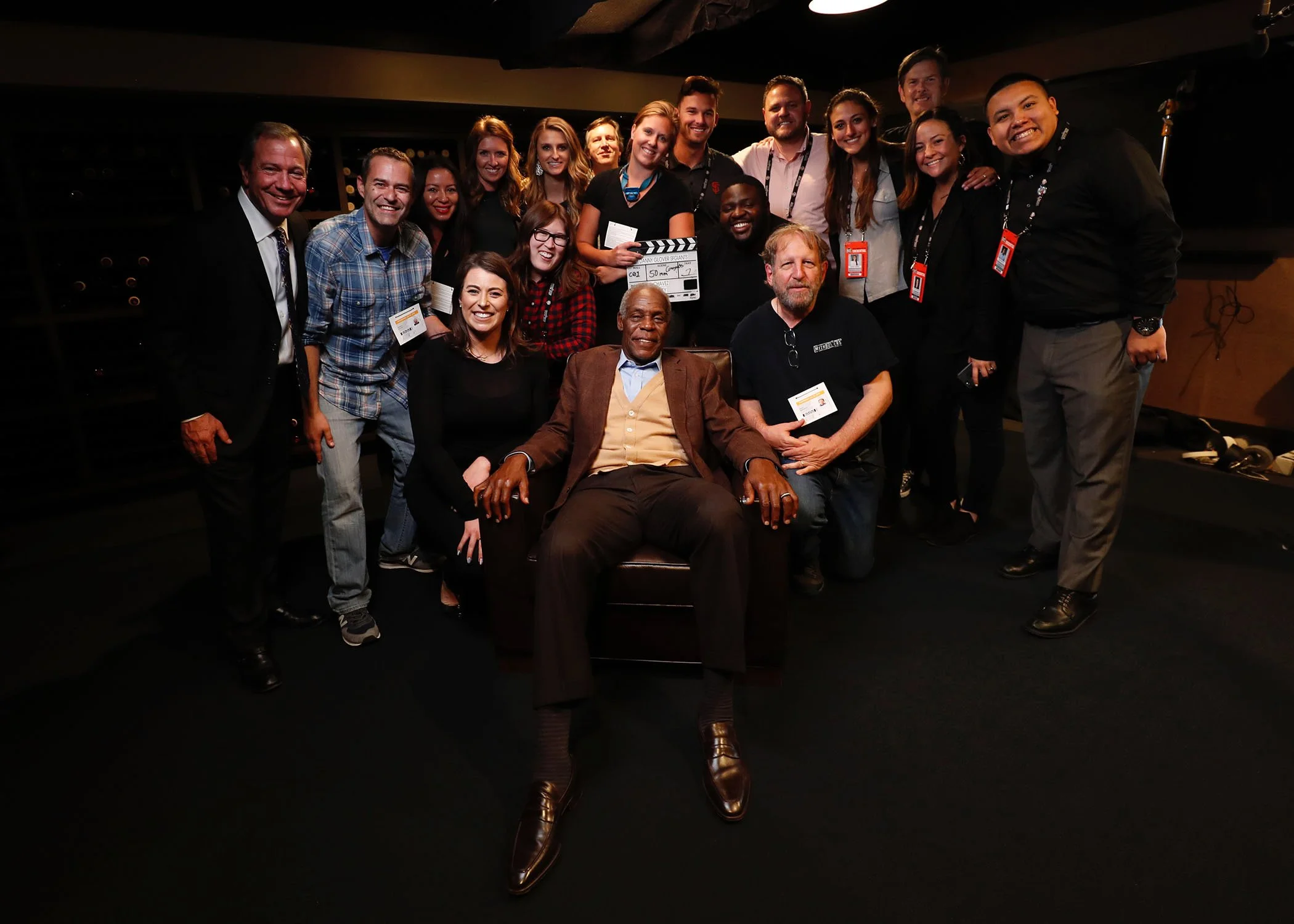 Our crew with Danny Glover on the set of "25 City"