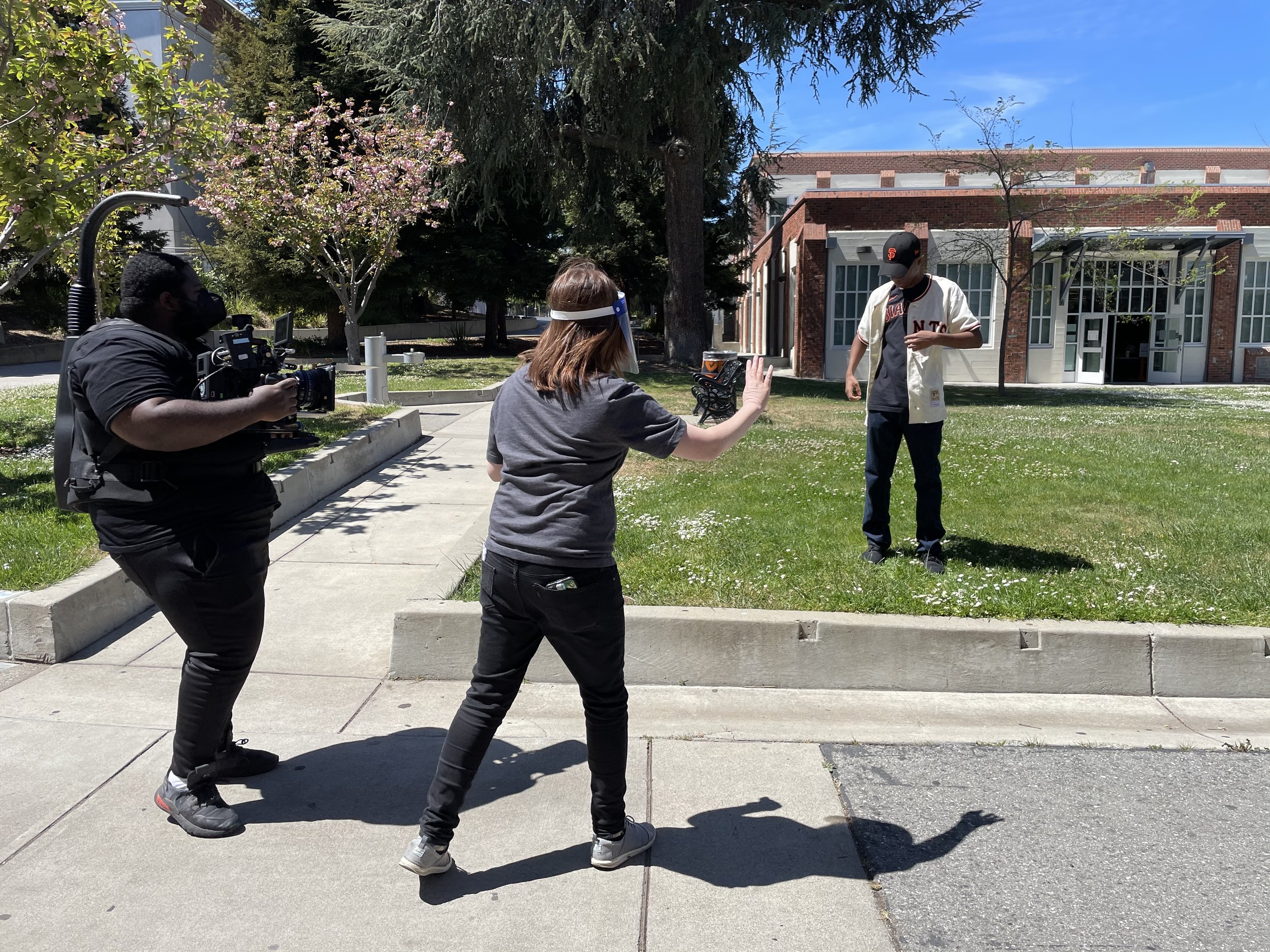 Directing a commercial for Willie Mays Scholars
