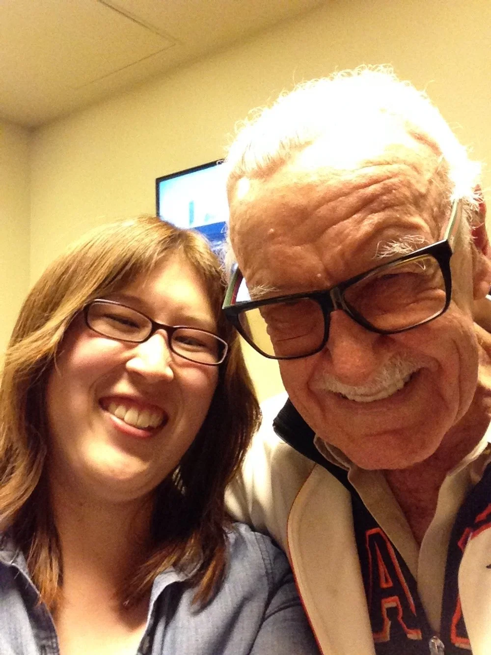 With Stan Lee, pioneer of Marvel Comics, before a shoot at Oracle Park