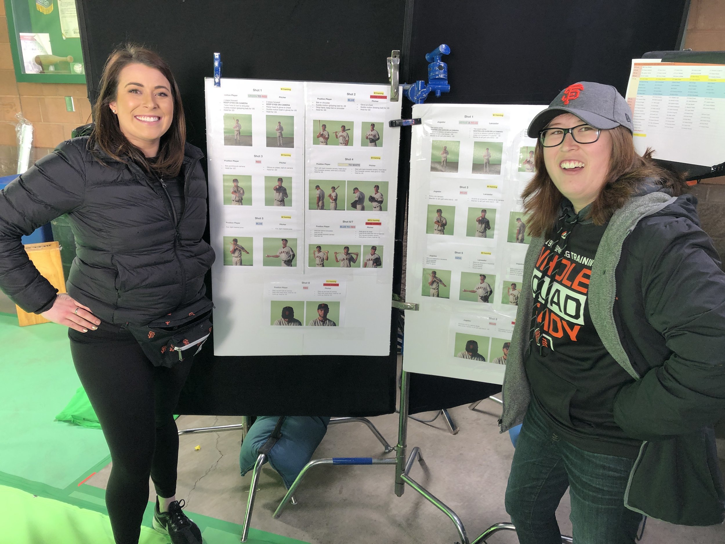 Setting up shots for Giants Photo Day in Scottsdale