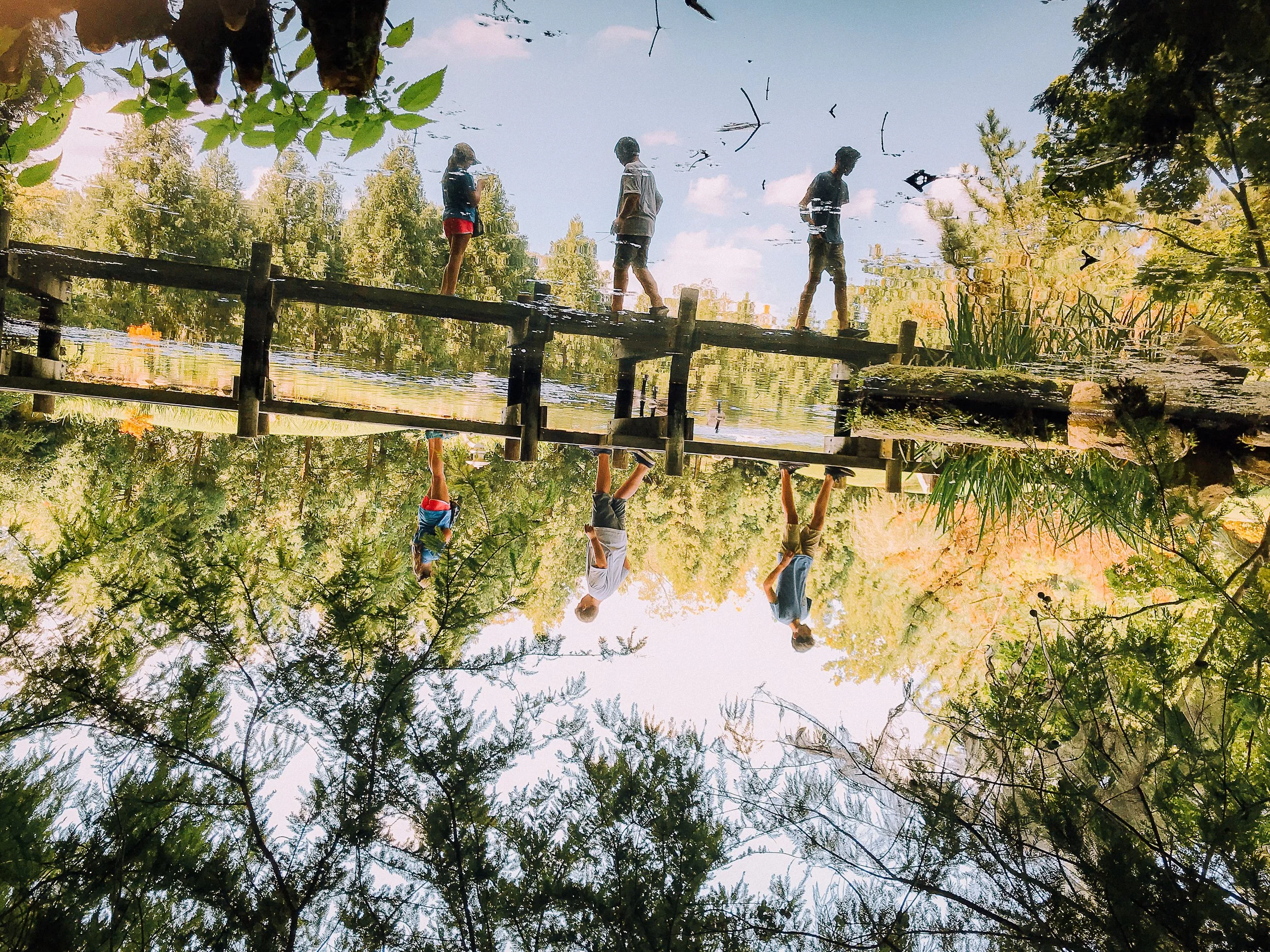 Photograph of siblings exploring. From Dean Hinnant’s Blood series exploring siblinghood and family bonds