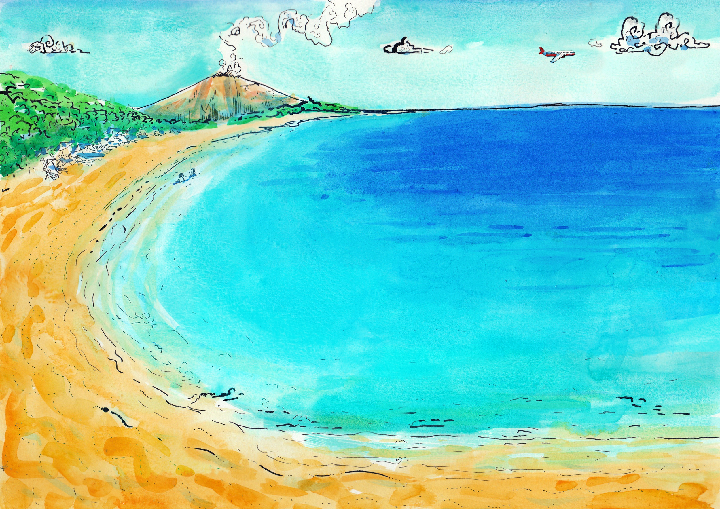 Six Days in Sicily - Beach - illustrated by Beth Gillespie.png