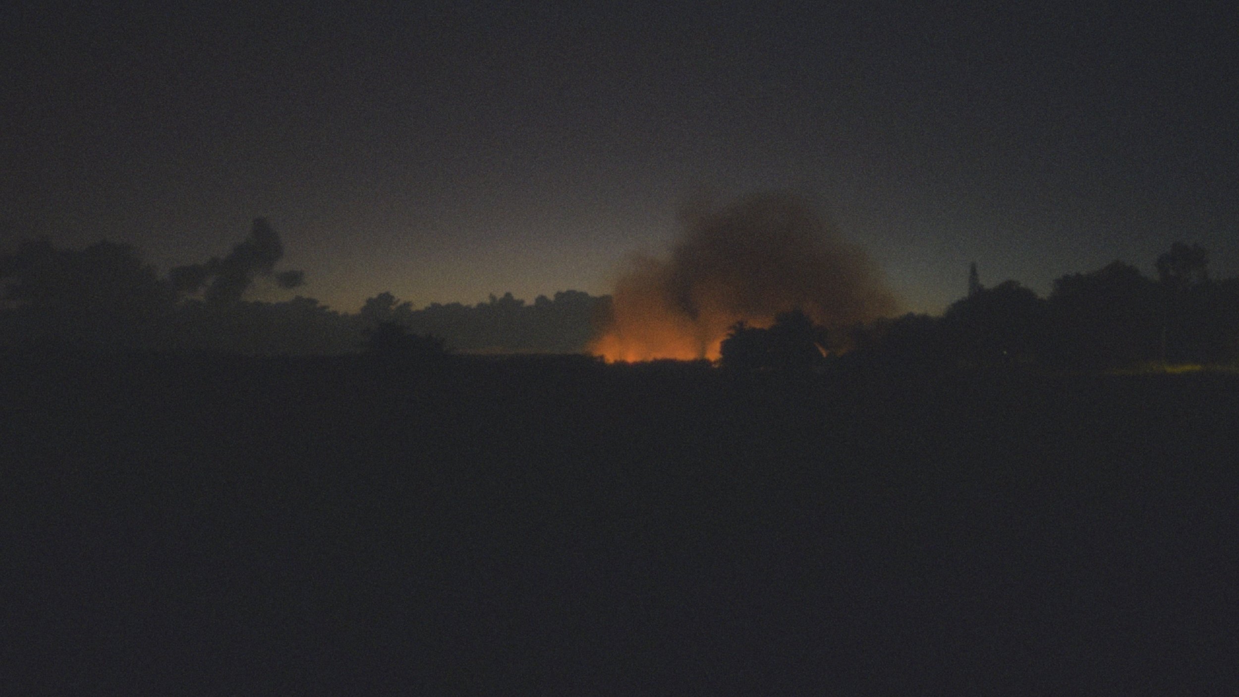 Burning sugar cane field in Guadeloupe, 2025, Cédrine Scheidig/Janis Polar