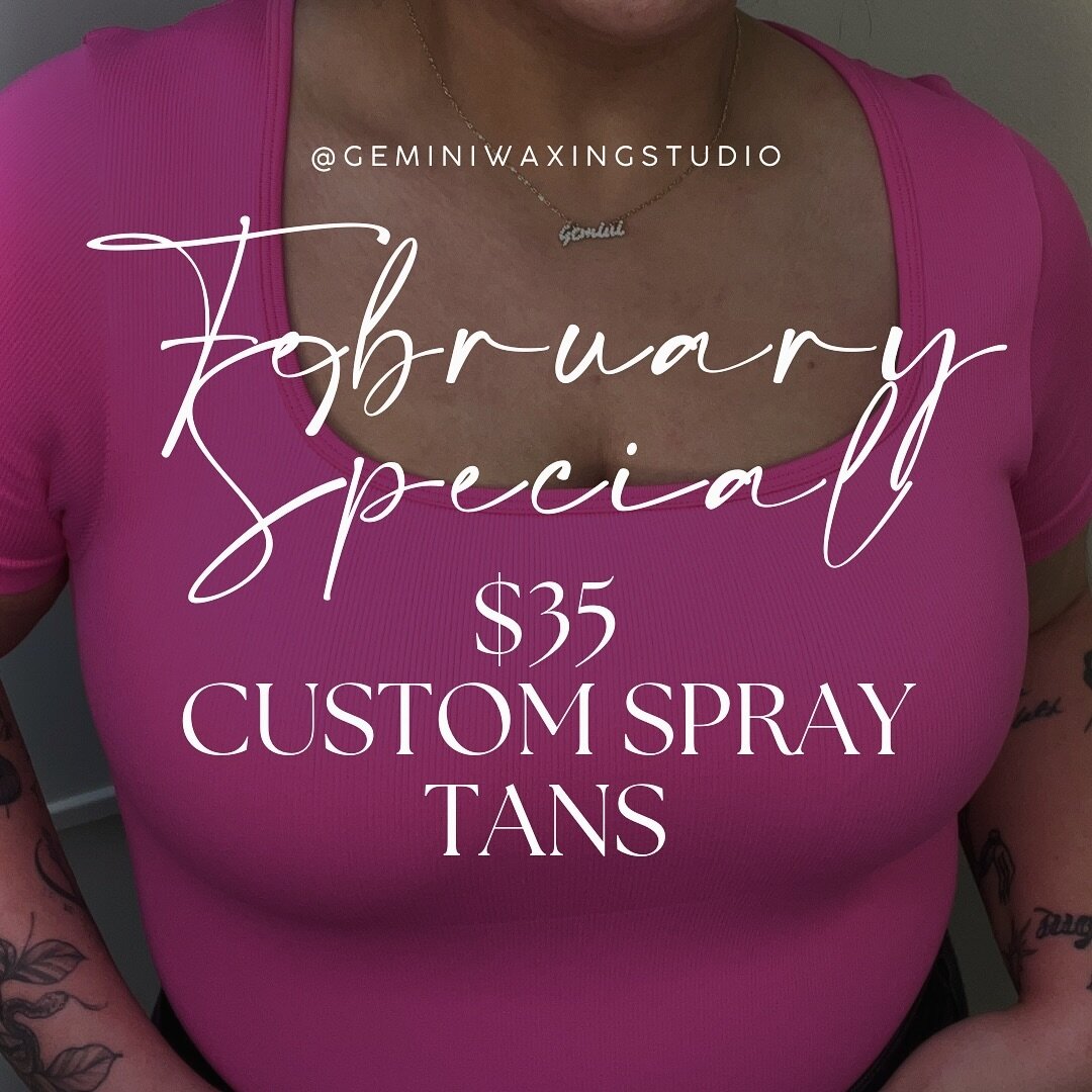 Book your spray tan just in time for Valentine&rsquo;s Day 💕💘

DM me or go to www.geminiwaxingstudio.com to book!

#parkridgeil #parkridgewaxing #parkridgewaxer #parkridgemoms #chicagosuburbswax #chicagosuburbswaxing #hardwax #waxspecialist #parkri