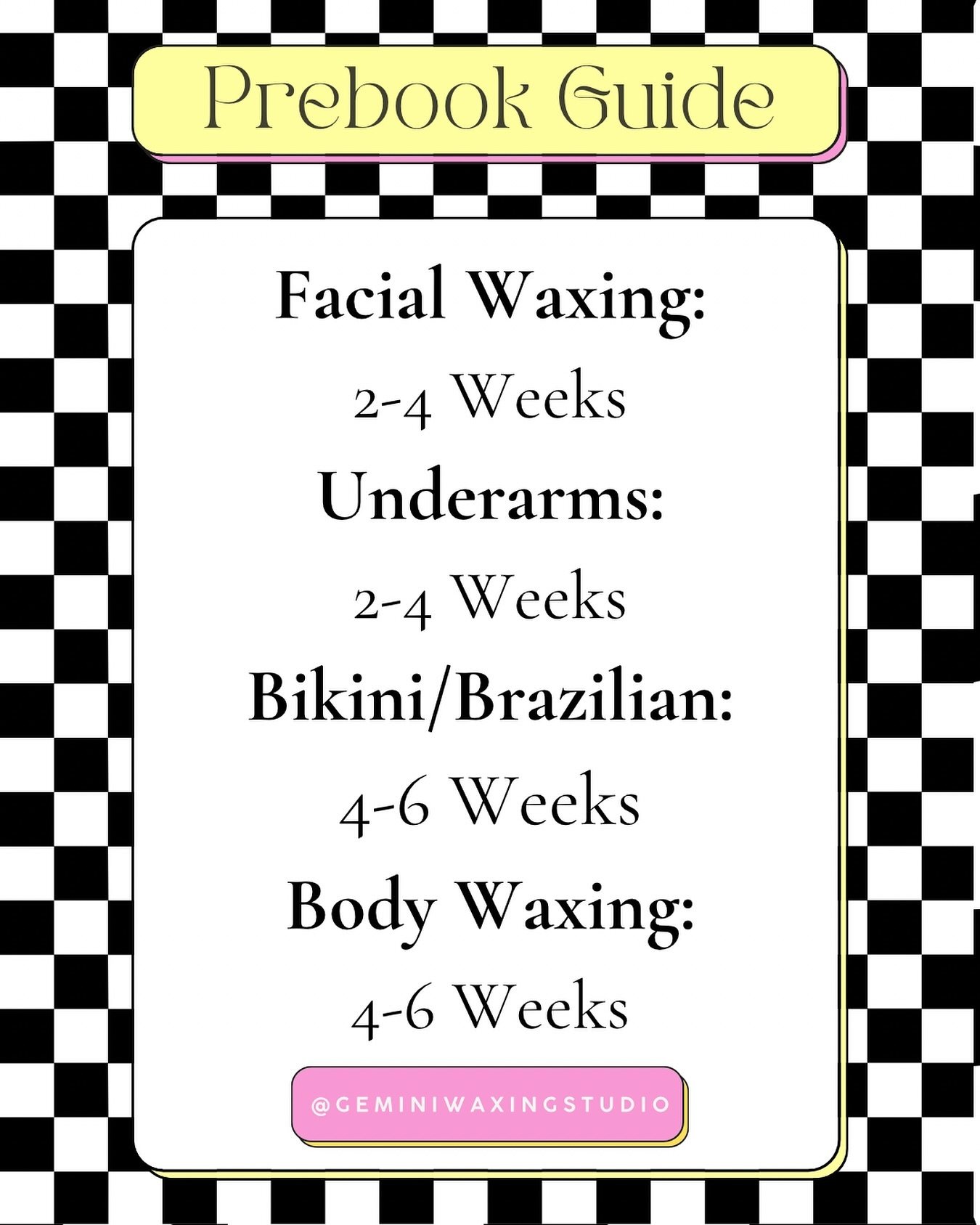 You guys ask me all the time how often you should be scheduling your waxes! It will vary person to person but these are my go-tos for staying consistent with your waxes! 

#parkridgeil #parkridgewaxing #parkridgewaxer #parkridgemoms #chicagosuburbswa