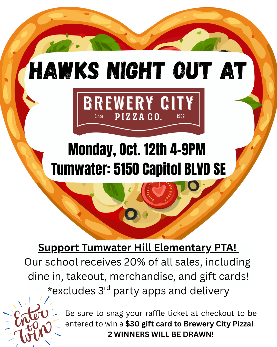 Hawks Night Out at Brewery City Pizza - Tumwater