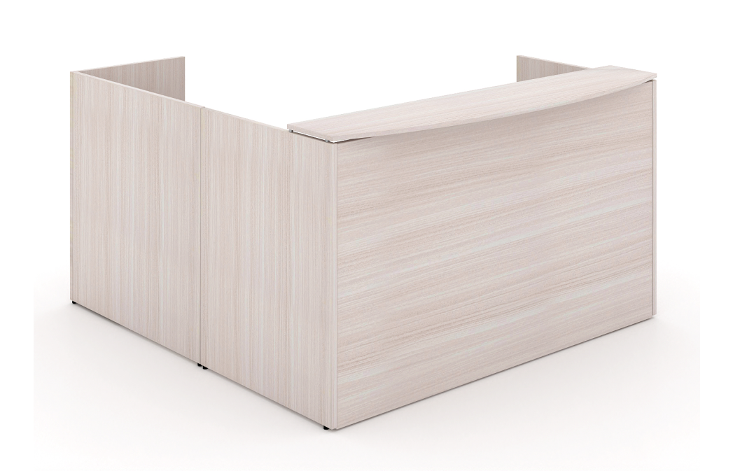 PARADISE LShaped Reception Desk with Laminated Transactional Floated