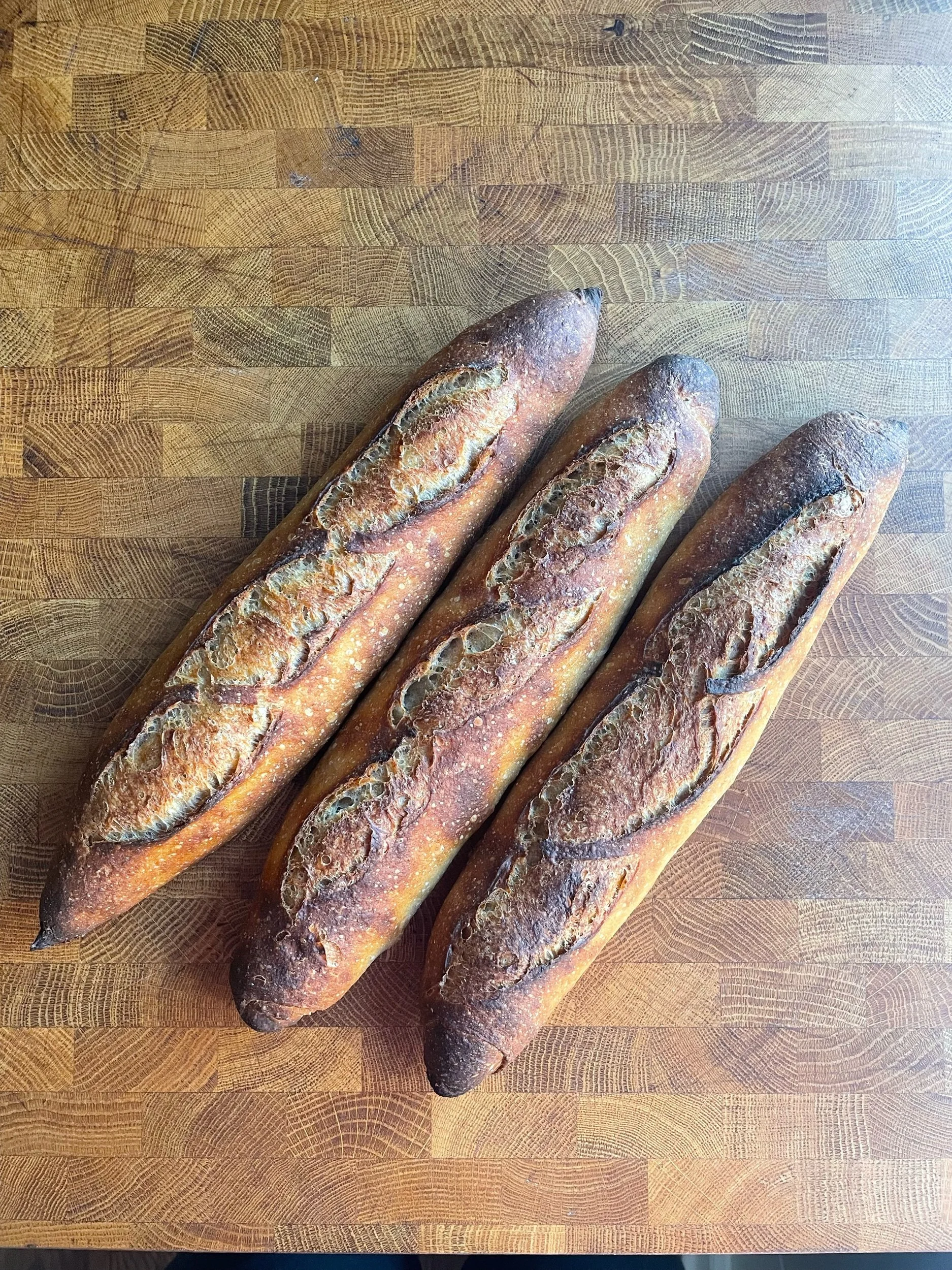 bundle of 3 sourdough baguettes