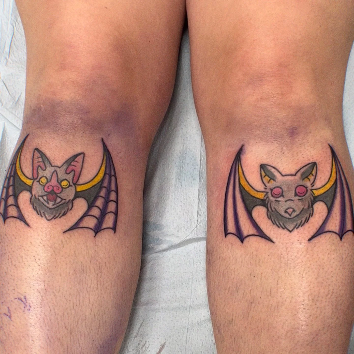 Bat shin shiners tattoos! 
#portlandme #battattoo