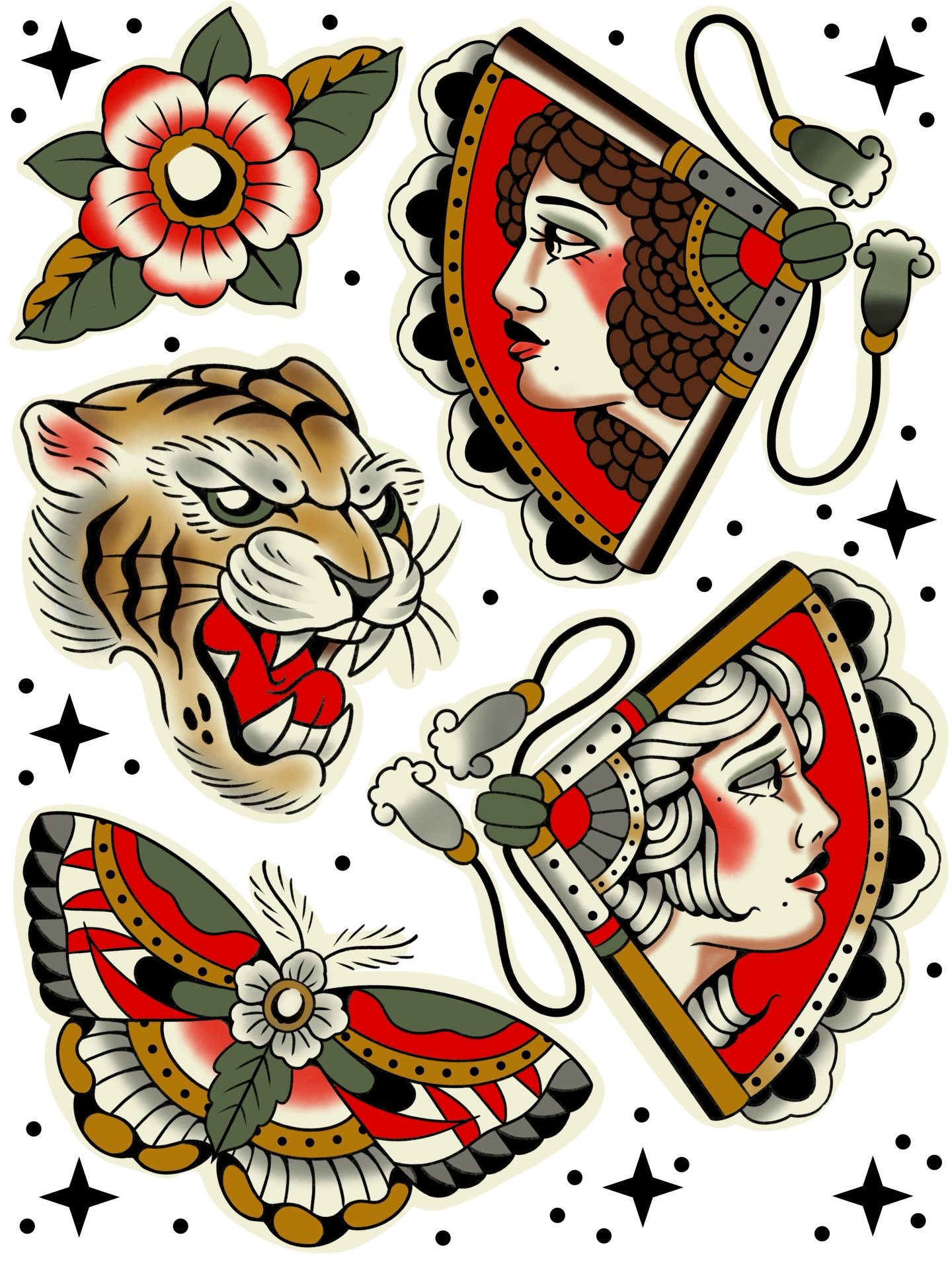Tattoo flash Up for grabs! flat rate b/g or color