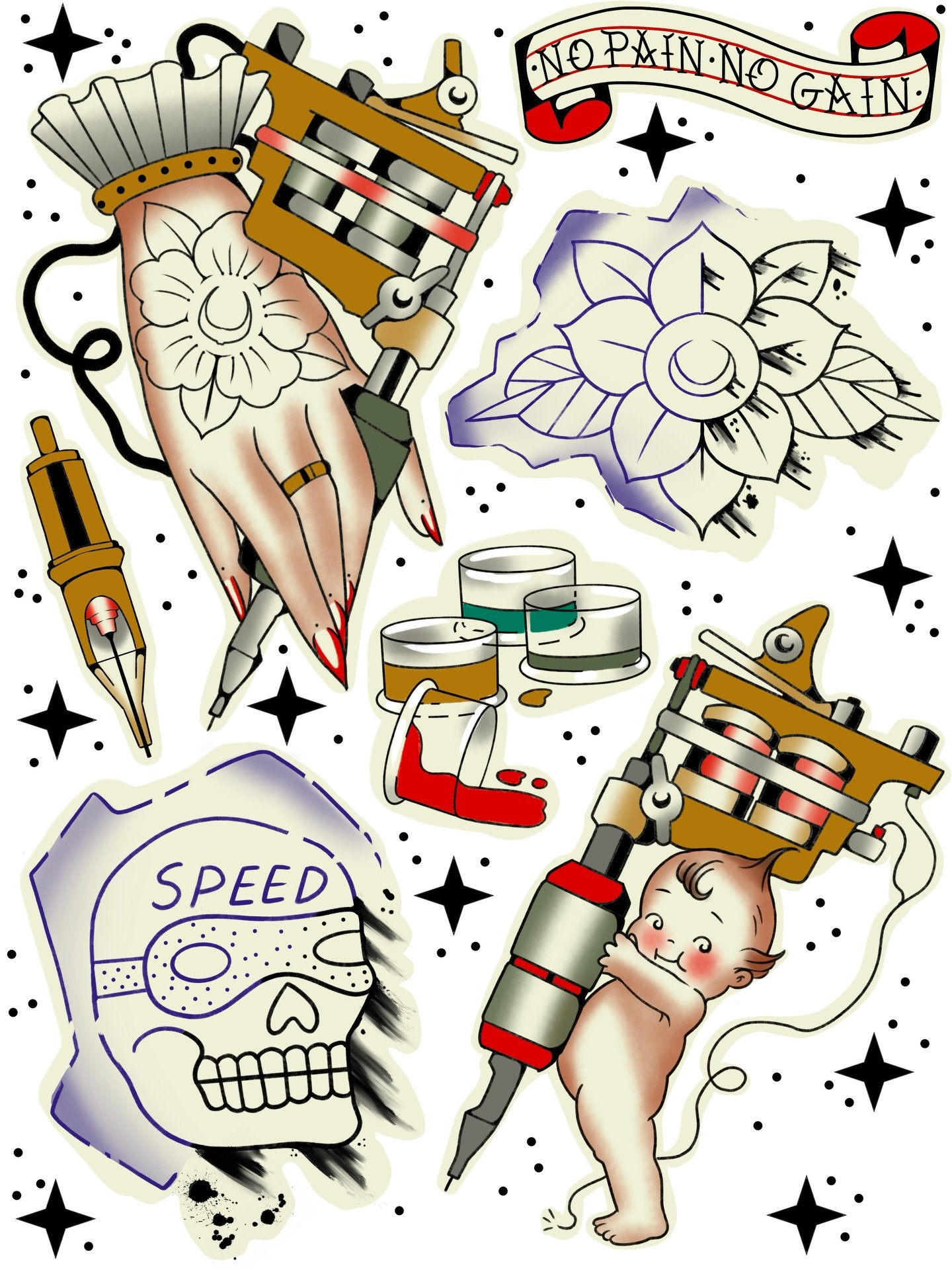 Loyal to the Coil (sometimes) Flat rate on tattoo flash!