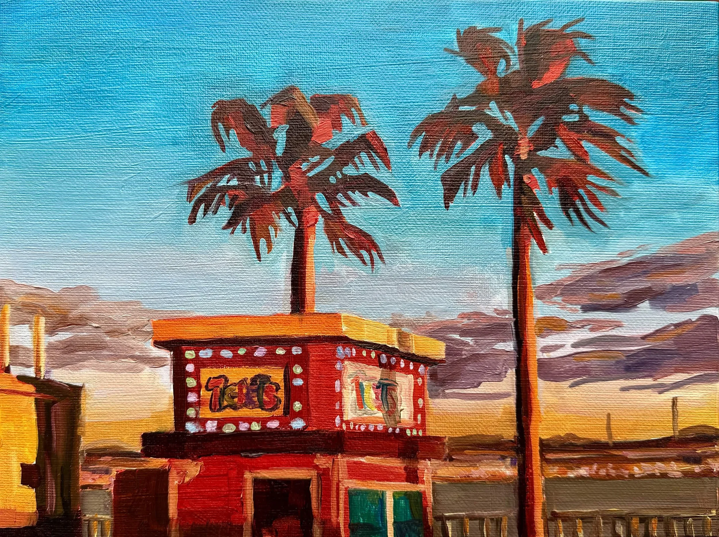 Dusk on the Ticket Booth