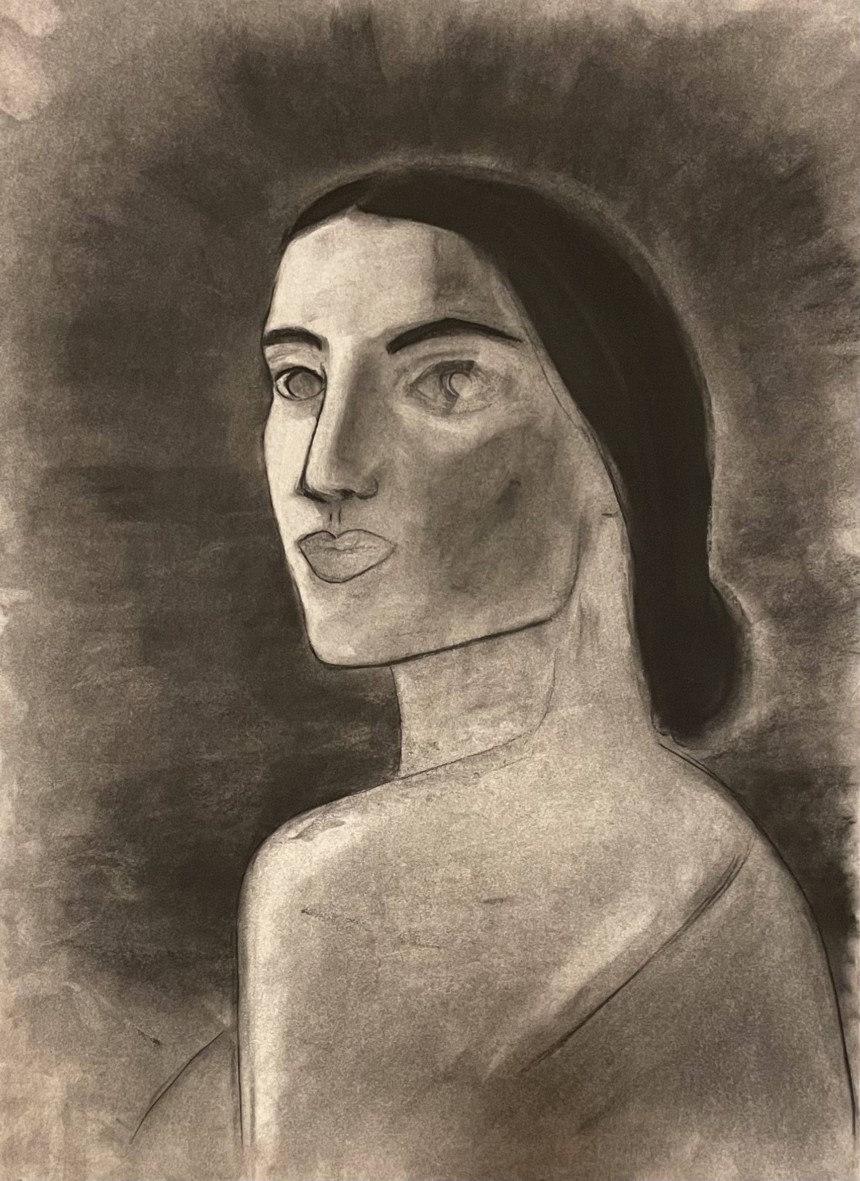 Quick Live Model Charcoal Drawing