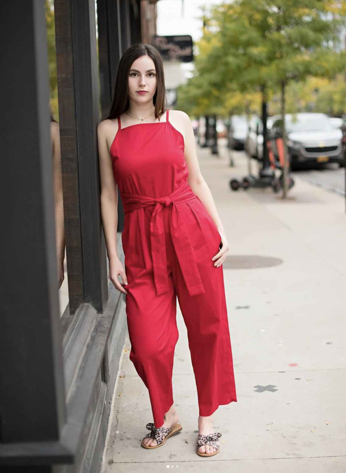 Jumpsuit
Red Stretch Sateen