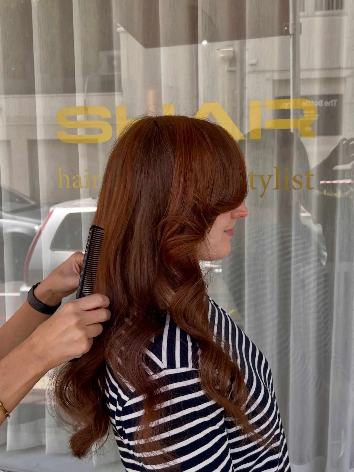 Fresh cut and a bouncy blow out for this beauty!