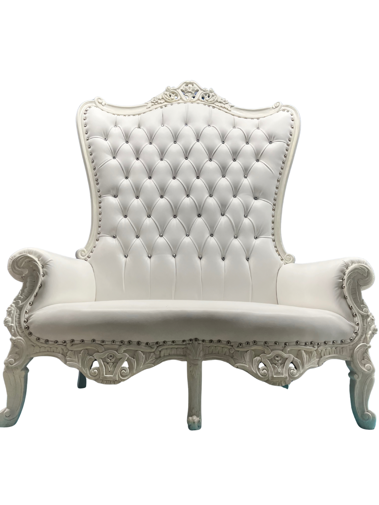 Double White Couples Throne