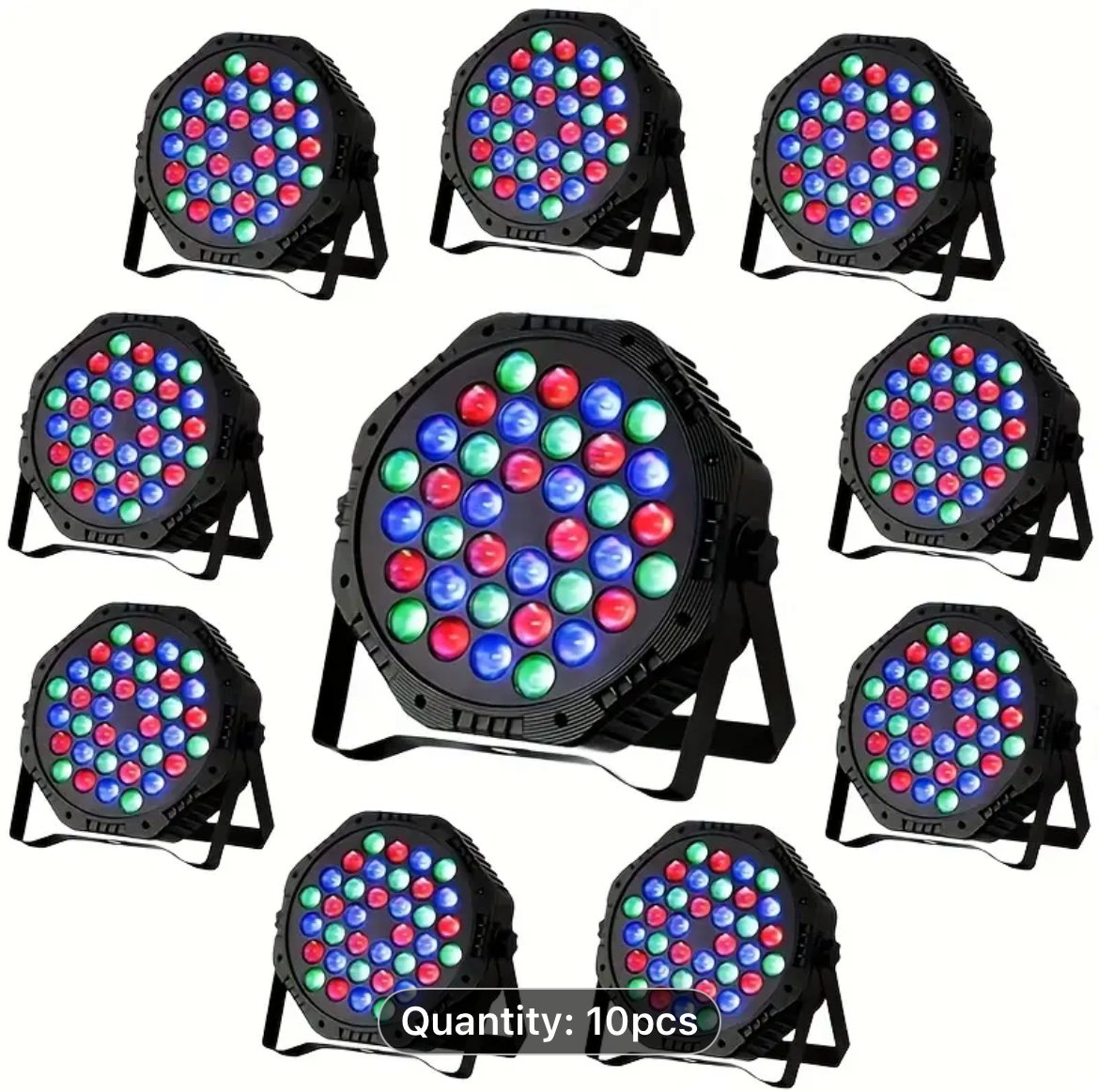 RGB LED Stage Lights (10-Pack)/Disco Lights