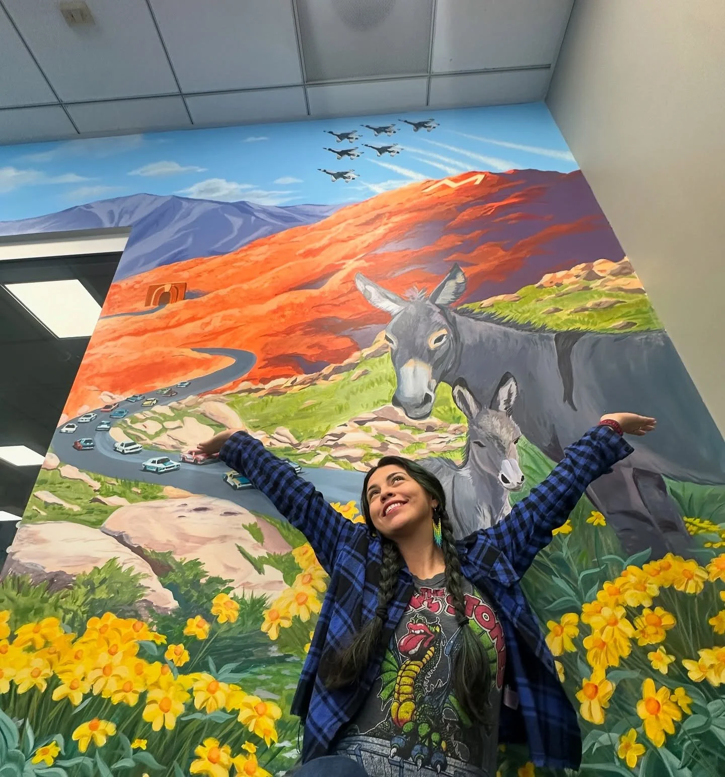 Happy to have been given the opportunity to pay homage to my beloved landscape of Moreno Valley for @alturacu branch in Canyon Springs. It was a reimagining of the first mural that Altura commissioned on sunnymead. This mural marked a bittersweet mom