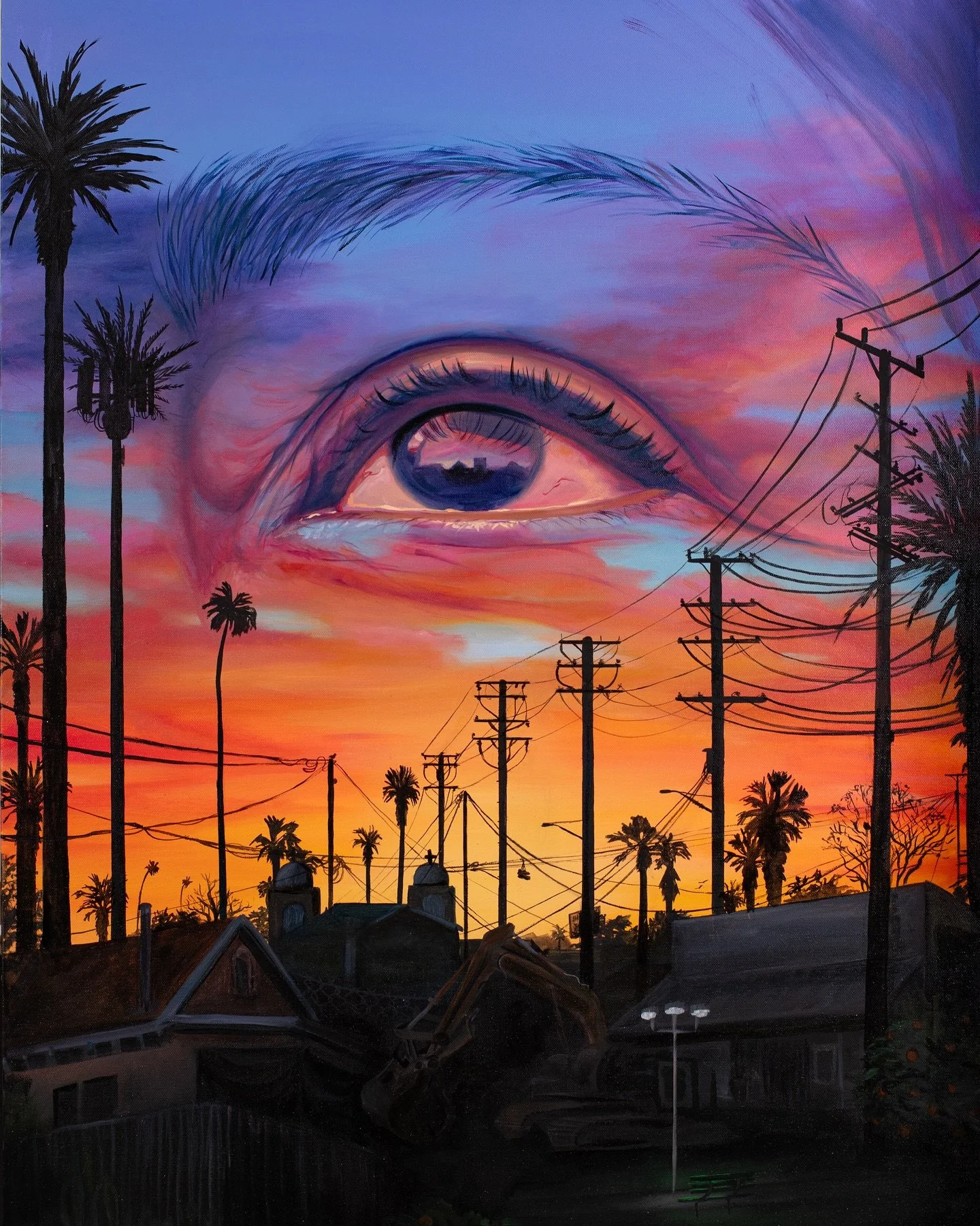 It is said that the eyes are windows to the soul. This painting explores the soul of Park Avenue, as seen simultaneously from an outsider perspective into a local&rsquo;s point of view. The eye belongs to longtime Eastside resident Violet Marquez @po