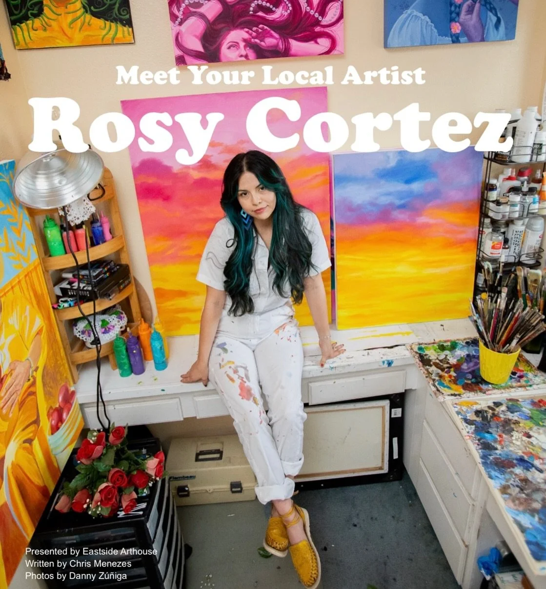 Honored to be featured in this month&rsquo;s @riversidermag article of &ldquo;Meet your local artist&rdquo; &hellip;EASTSIDE edition🤩 

Exactly 3 years ago I had a duo spread with @cervantesforassembly for the April issue. My Dreamers painting wasn&