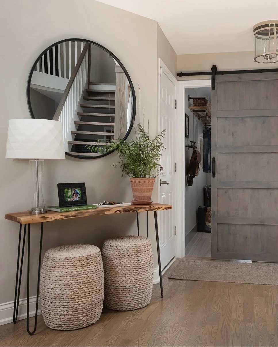 Mirror mirror on the wall…
Wall decor can be one of the most daunting categories when designing your home. Something about putting a nail into a wall feels so permanent. When in doubt, decorate with mirrors! 
Mirrors can make a space feel bi