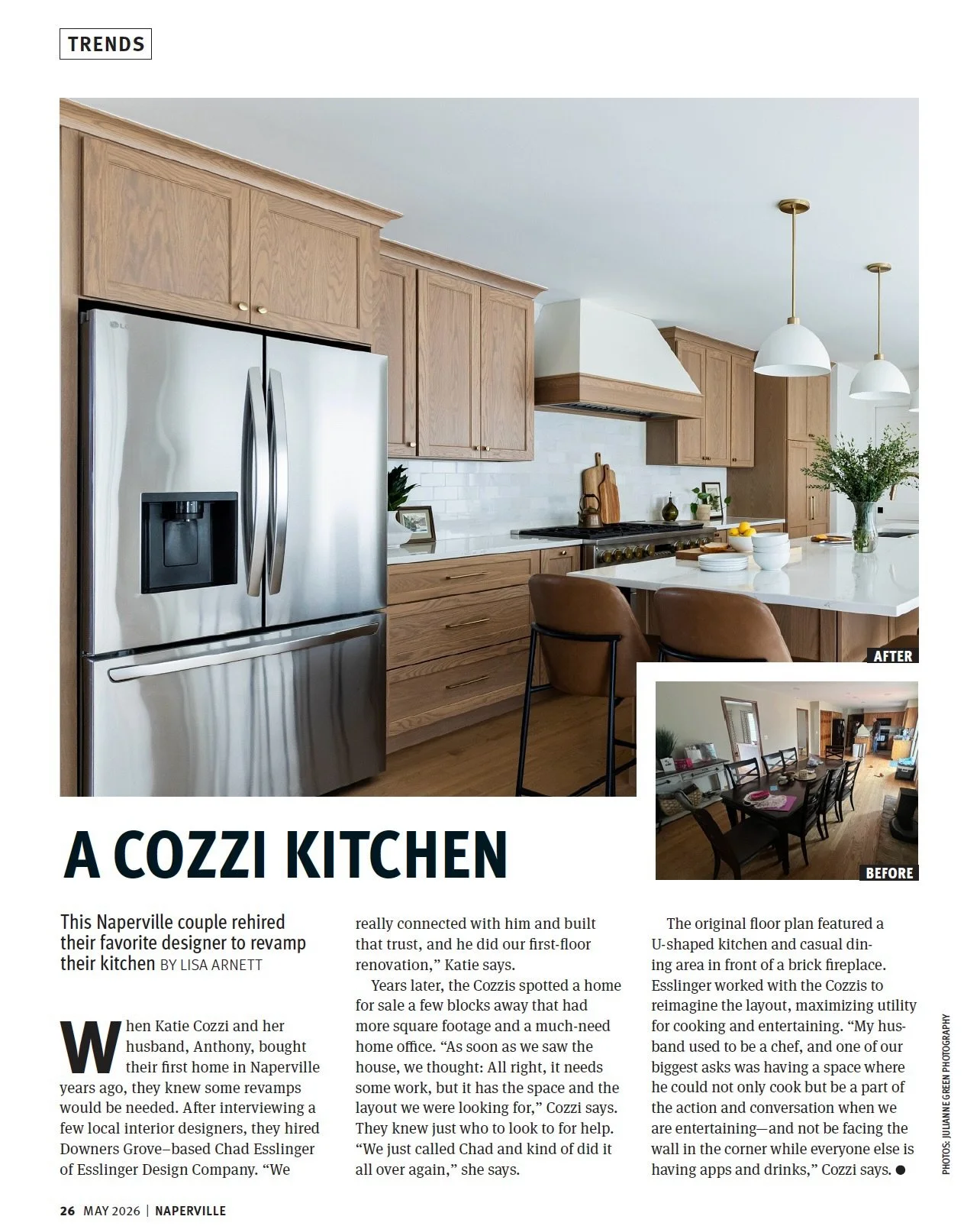 Thank you Naperville Magazine for featuring our &ldquo;New Horizons&rsquo; project in this month&rsquo;s issue!

Repeat clients are the best clients. Thank you to the Cozzis for again trusting the process. 

Photos by @juliannegreeninteriorsphoto 
Fe