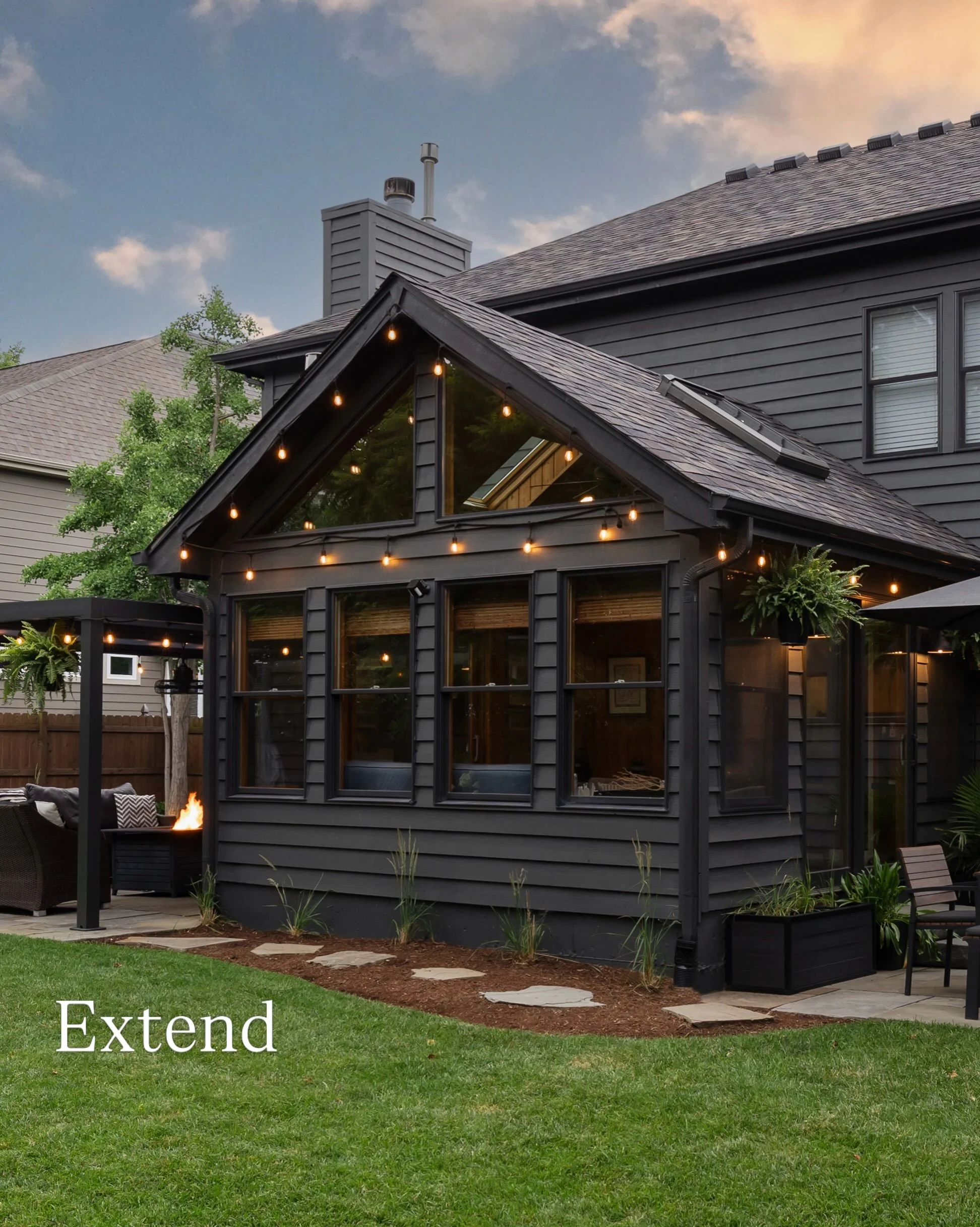 Extend the season 🔥

Some comfy seats, a fire table, and maybe even a pergola can help you enjoy the outdoors well into late fall. 

Project: Shifting Gears Exterior 
Photos by @yandbinteriorsphotography 

#edcShiftingGears #exteriordesigns #midwest