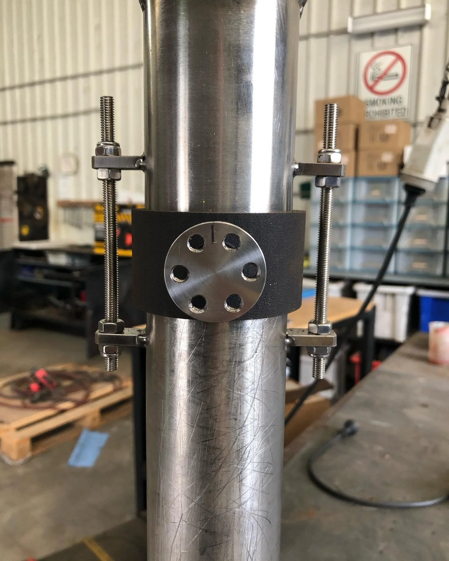 Upgrading a very tired butterfly valve for Madura Tea. The old valve was controlled by a 12v door solenoid and was very unreliable. A new housing was 3d printed and stainless parts were designed and fabricated for a reliable solution.