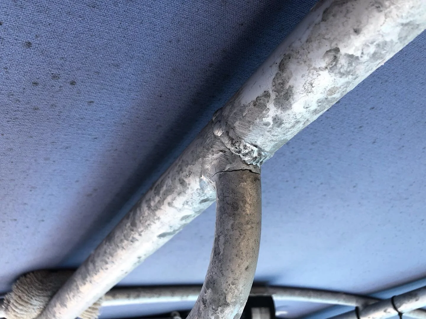 Aluminium frame crack repair