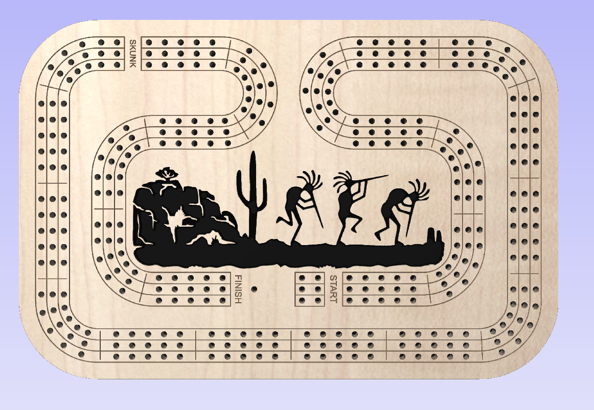 Kachina Cribbage Board - Digital File Only
