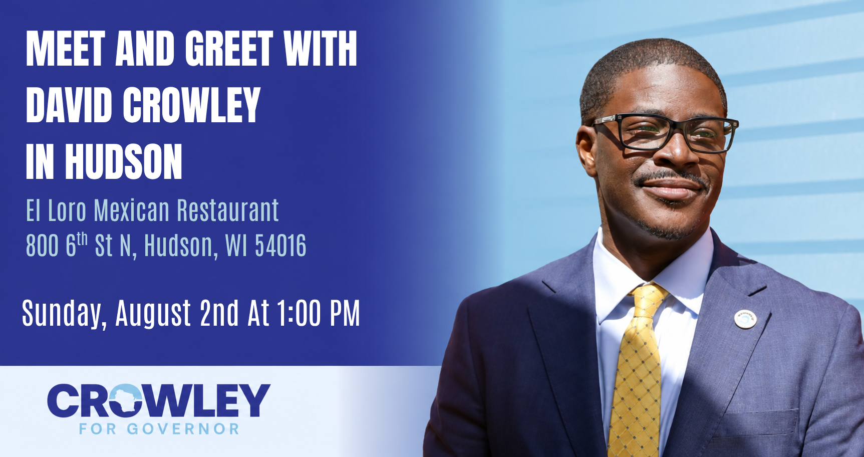 Meet &amp; Greet Gubernatorial Candidate David Crowley