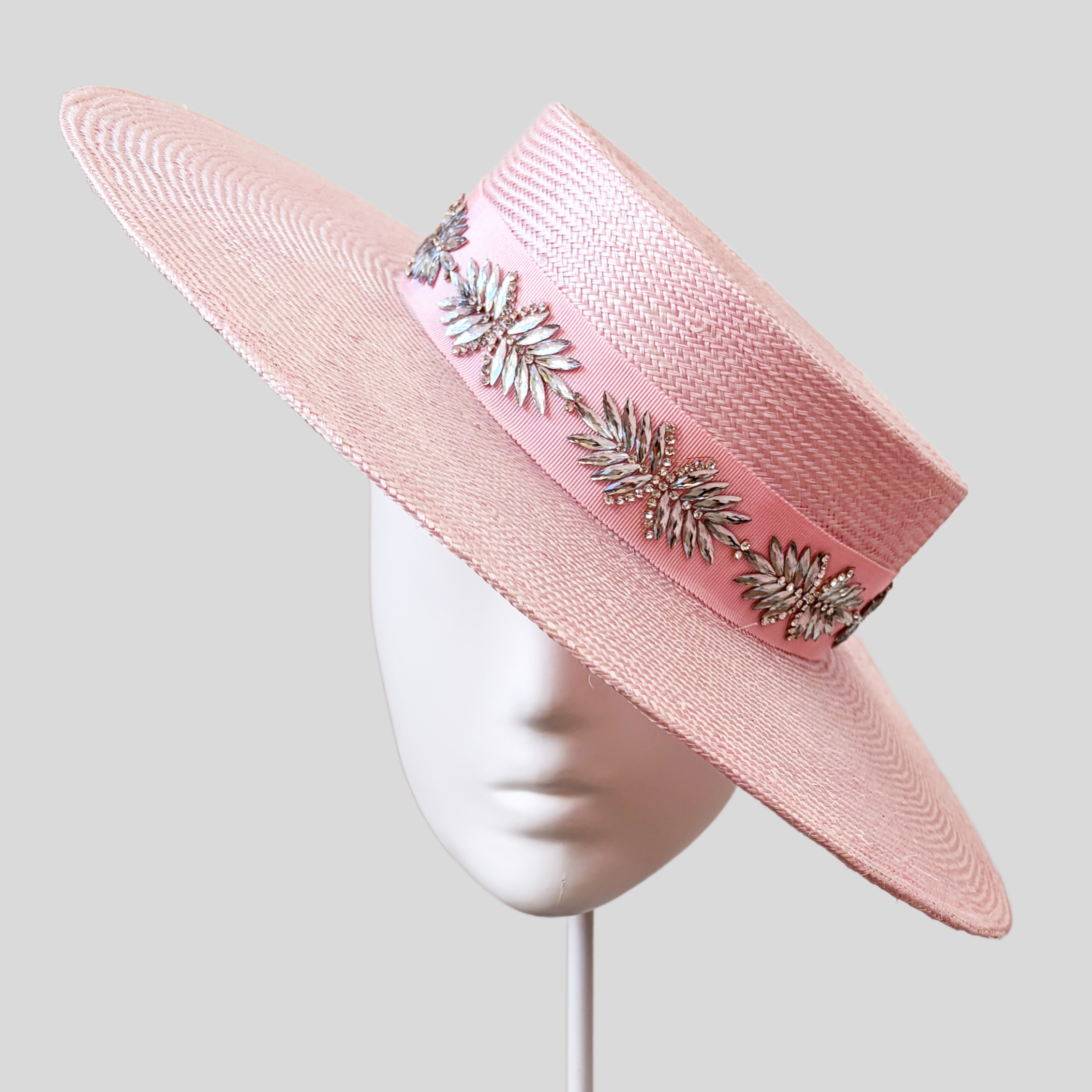 Ladies Convertible Boater (3 ways) - Blush Babe