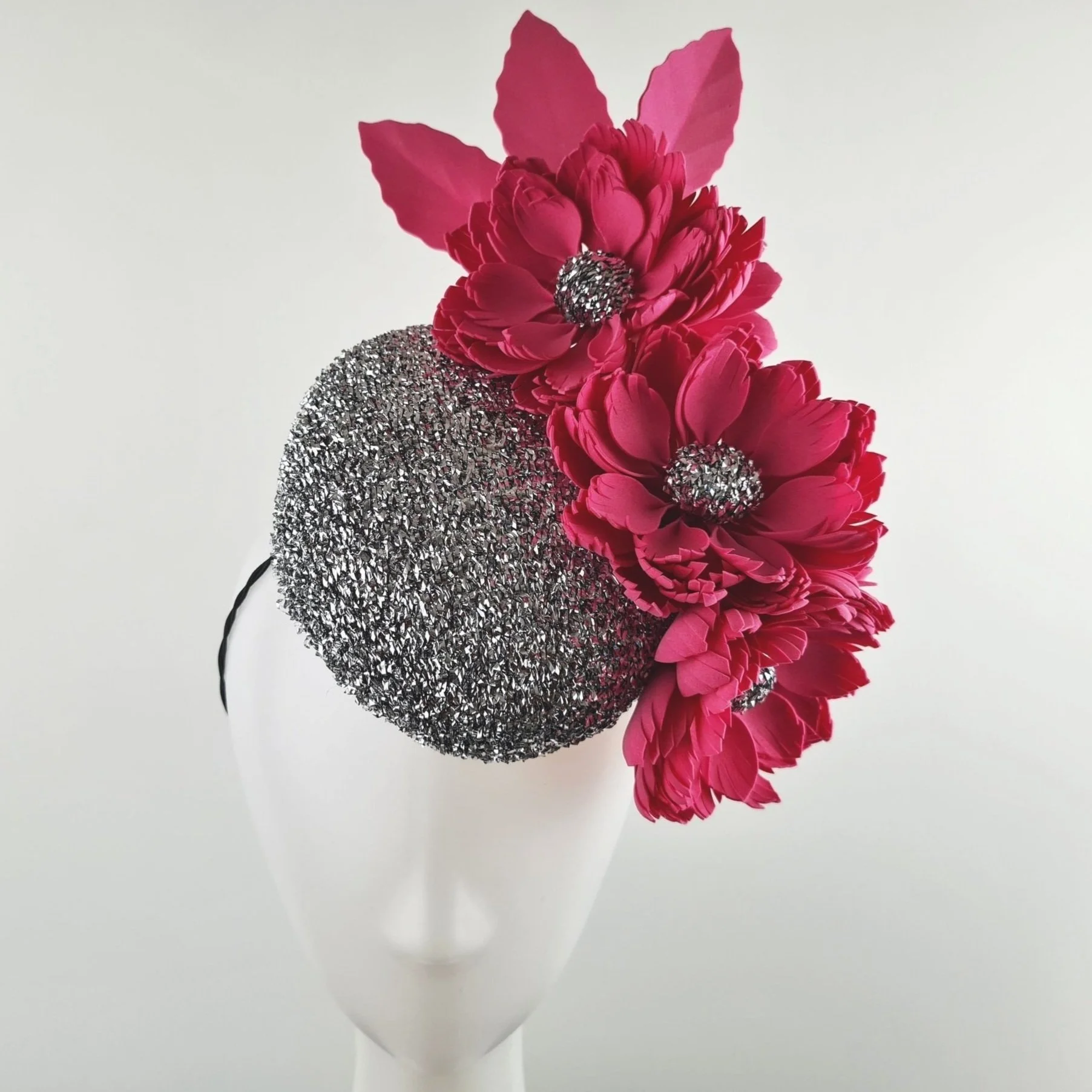 Alizee Silver Cocktail Hat