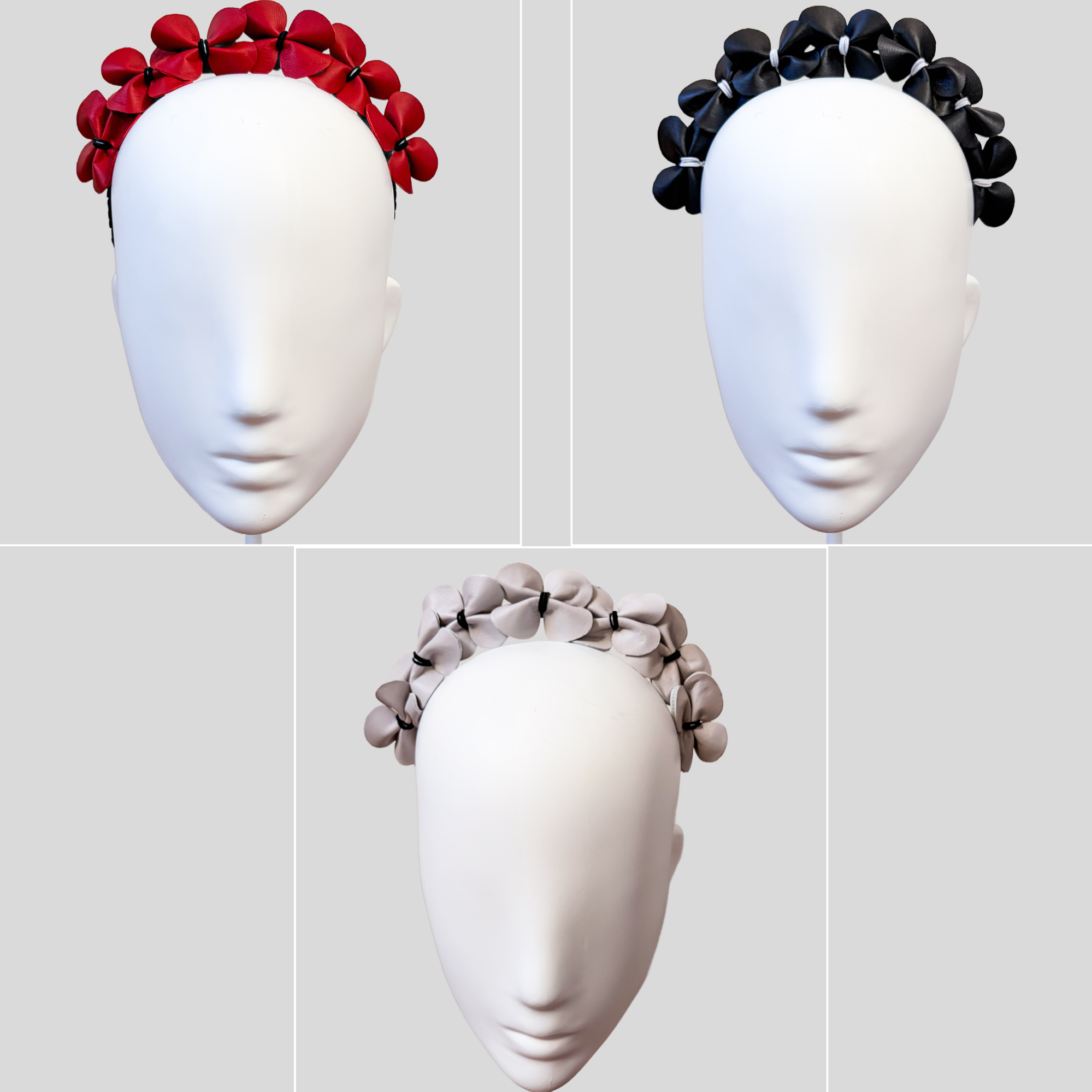 Leather Fascinator Headband - Carla (Multiple Colours Available)
