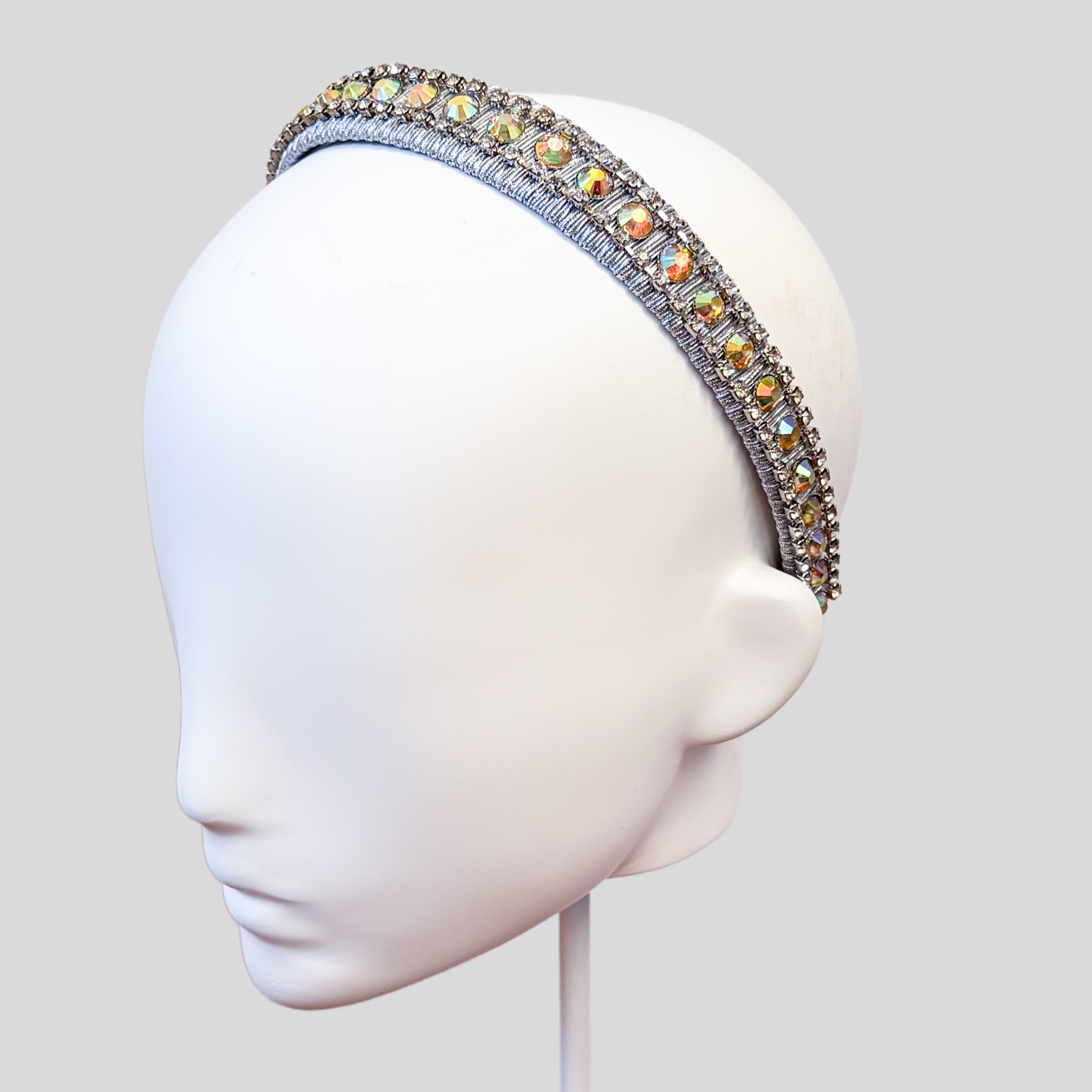 Embellished Silver Crystal Headband - Régine