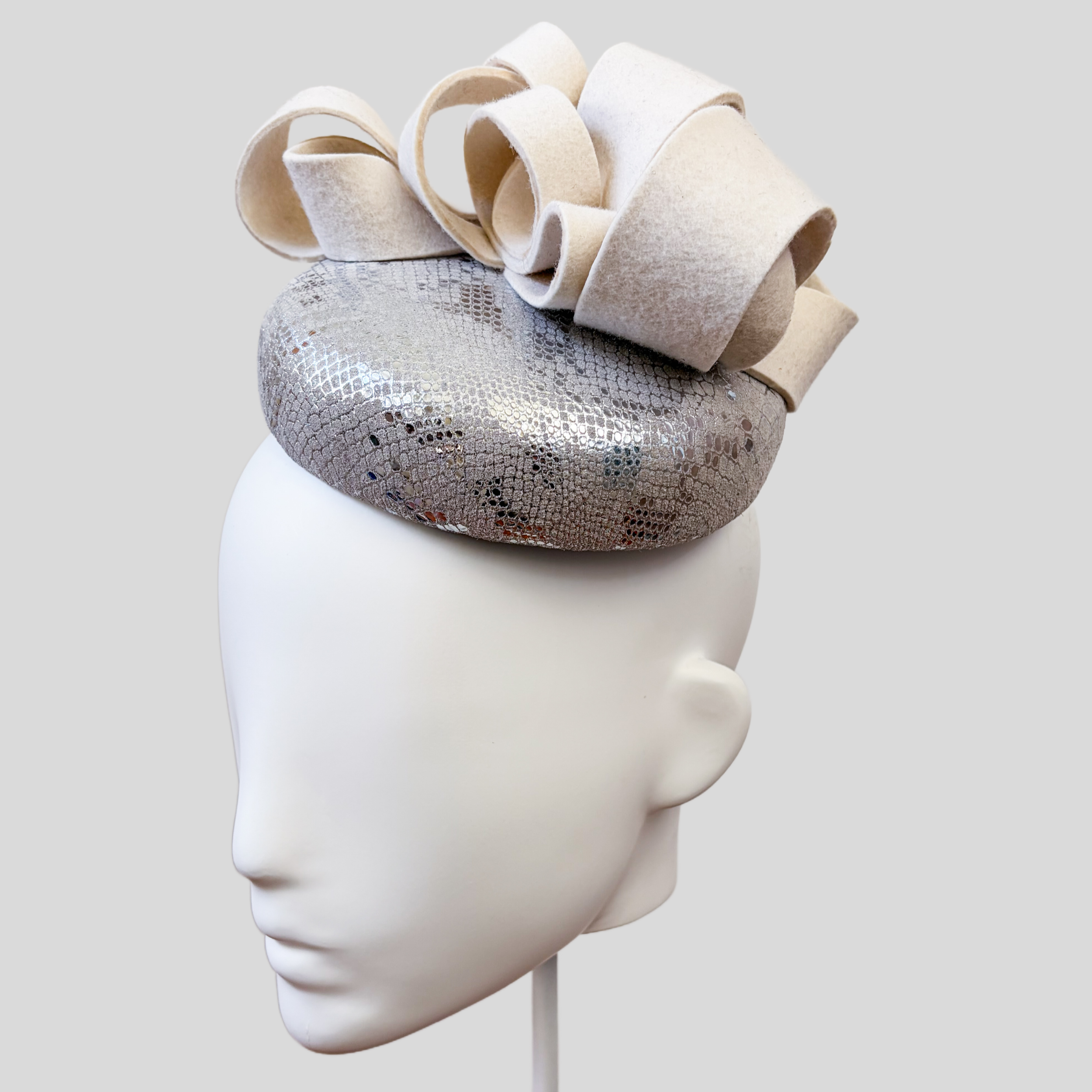 Leather Cocktail Hat - Chiara (2 Colours Available)