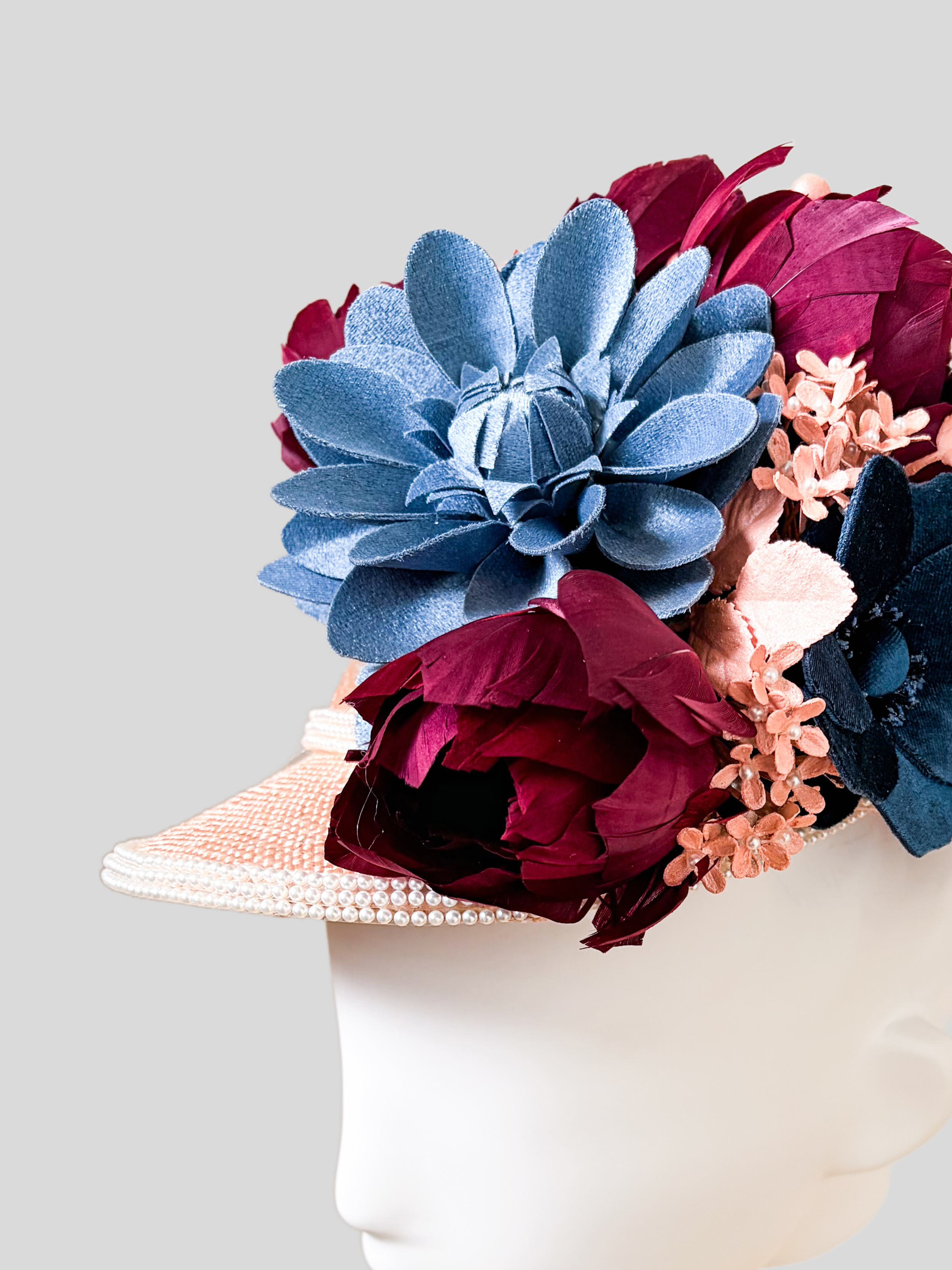 Close-up: Close-up of Rosalie Rose handmade floral embellishment.