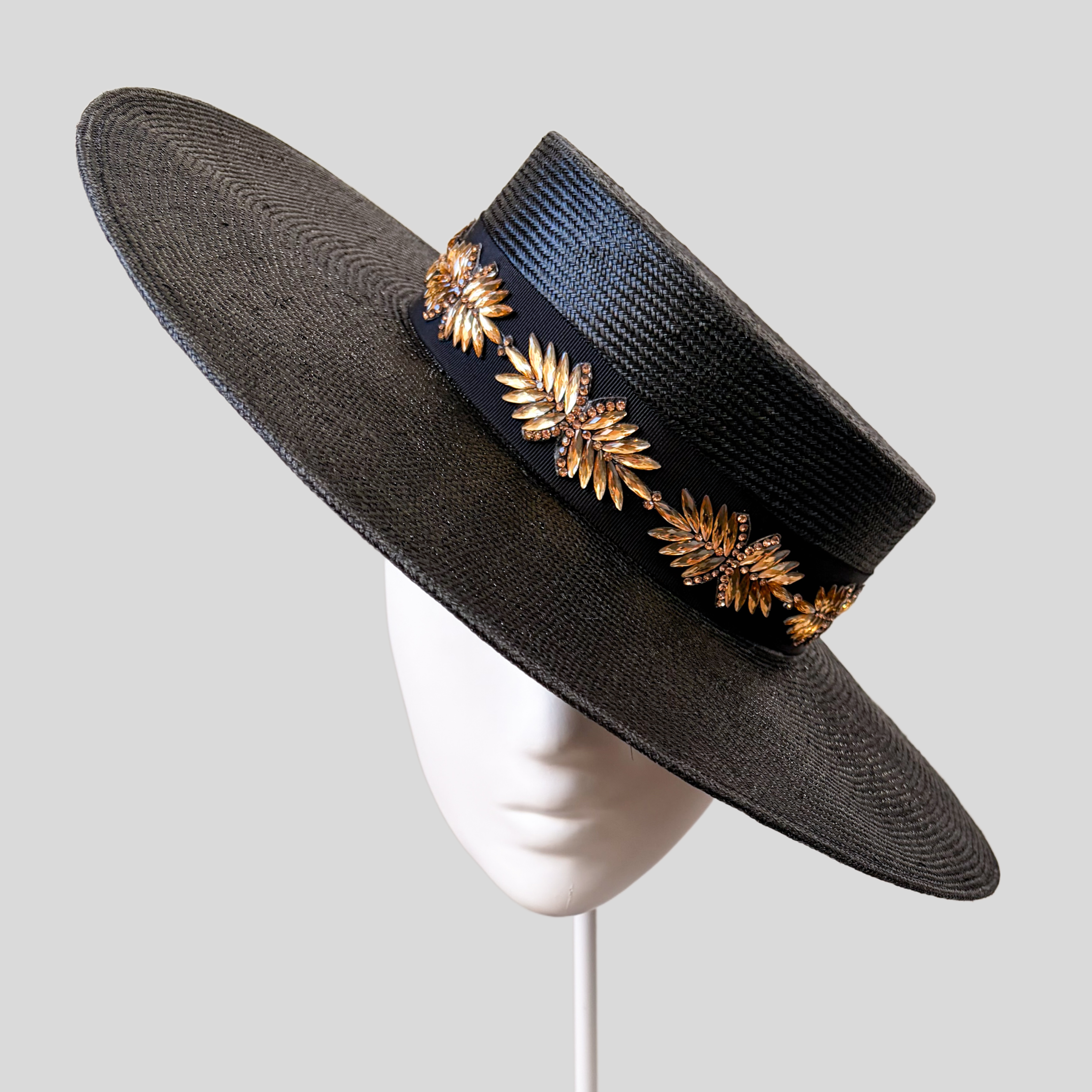 Ladies Convertible Boater (3 ways) - Midnight Beauty