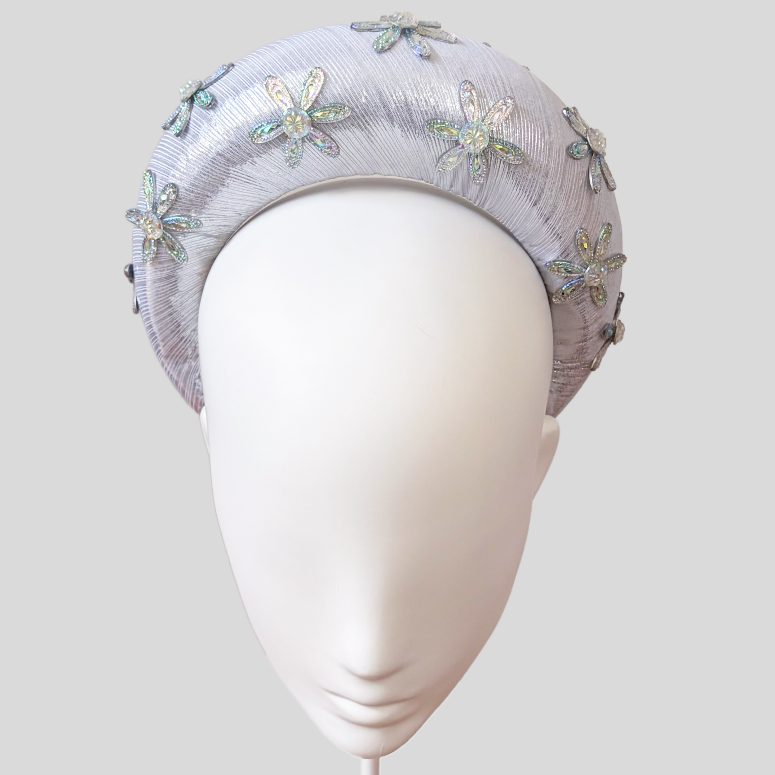 Silver Floral Halo Headband | Celeste