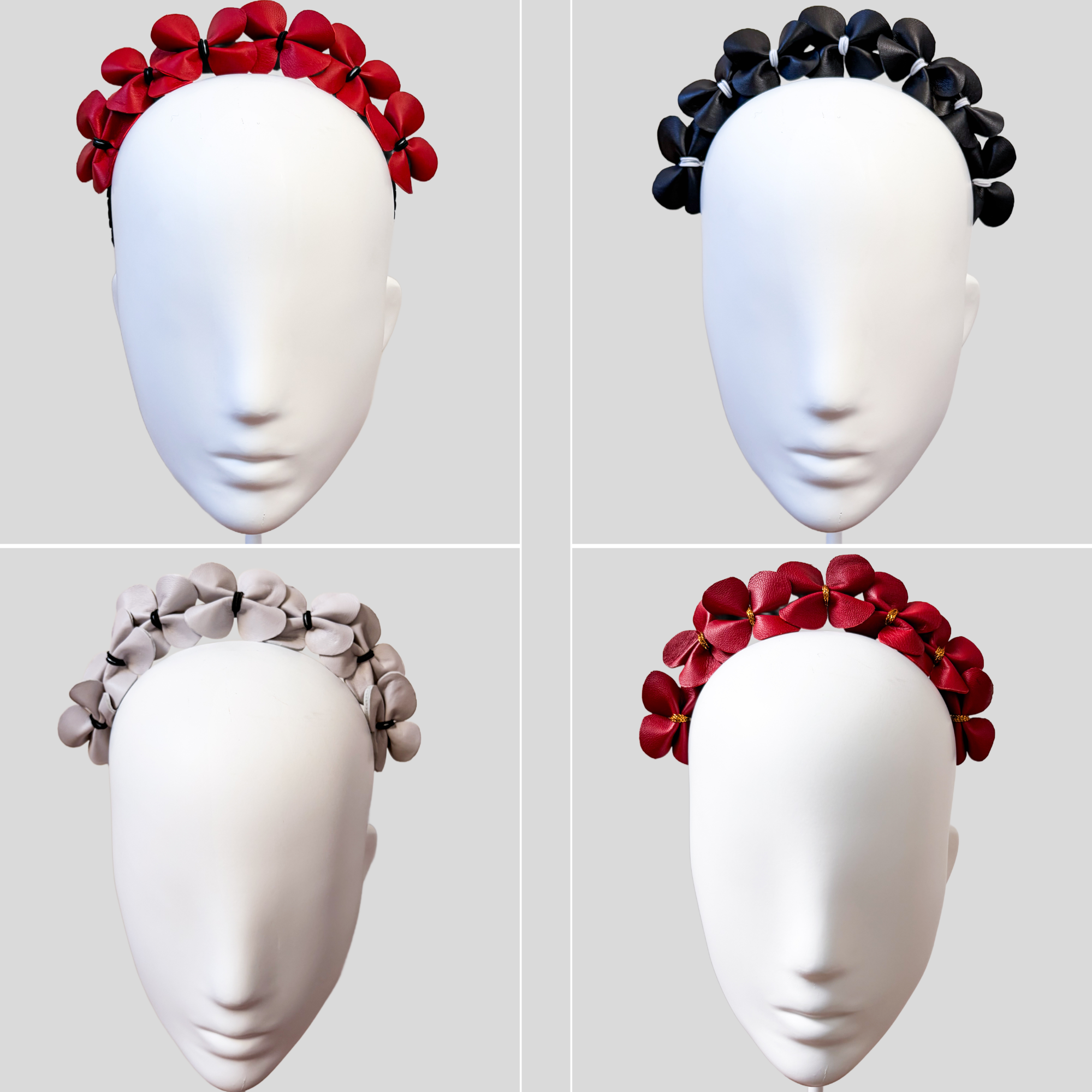 Leather Fascinator Headband - Carla (Multiple Colours Available)