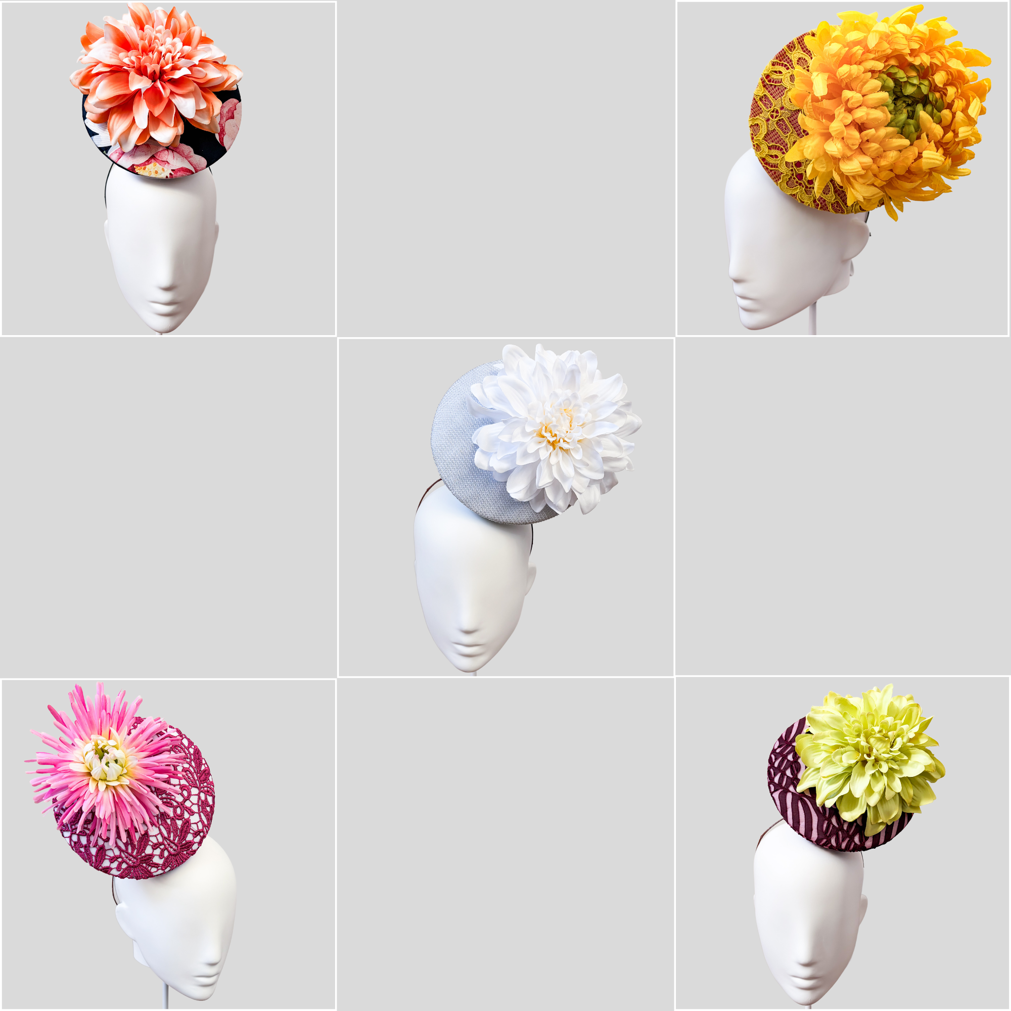 Floral Percher Hat | Sofia (Multiple Colours Available)