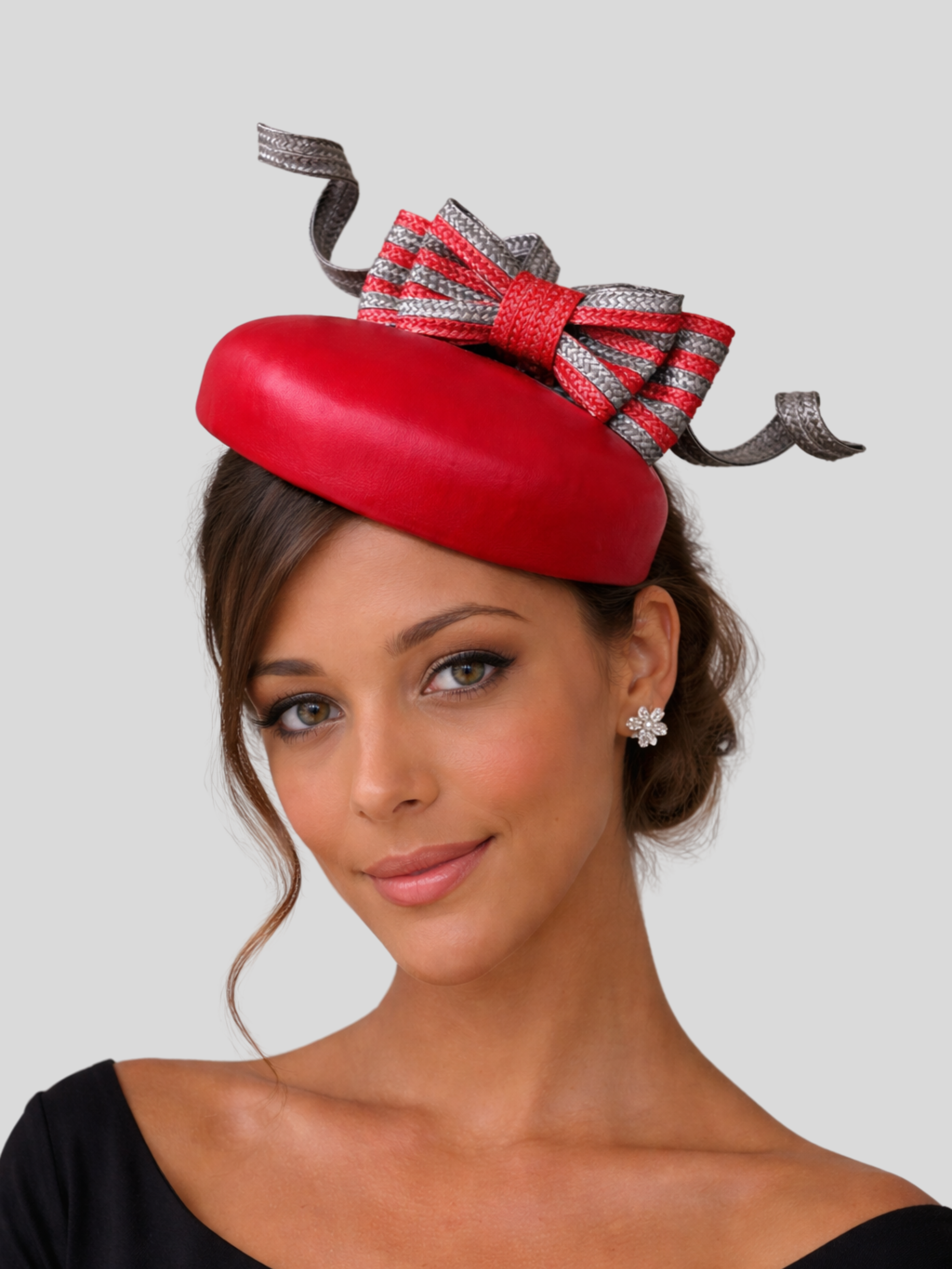 red-cocktail-fascinator-grey-bow-front-view-model.jpg.png
