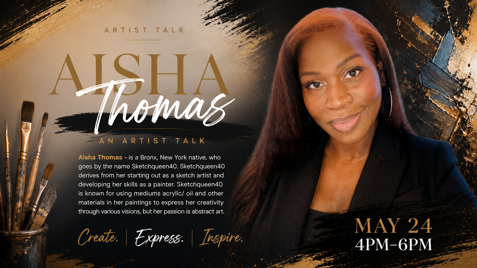 May Artists Talk at Christian Jacobs Salon Suites
