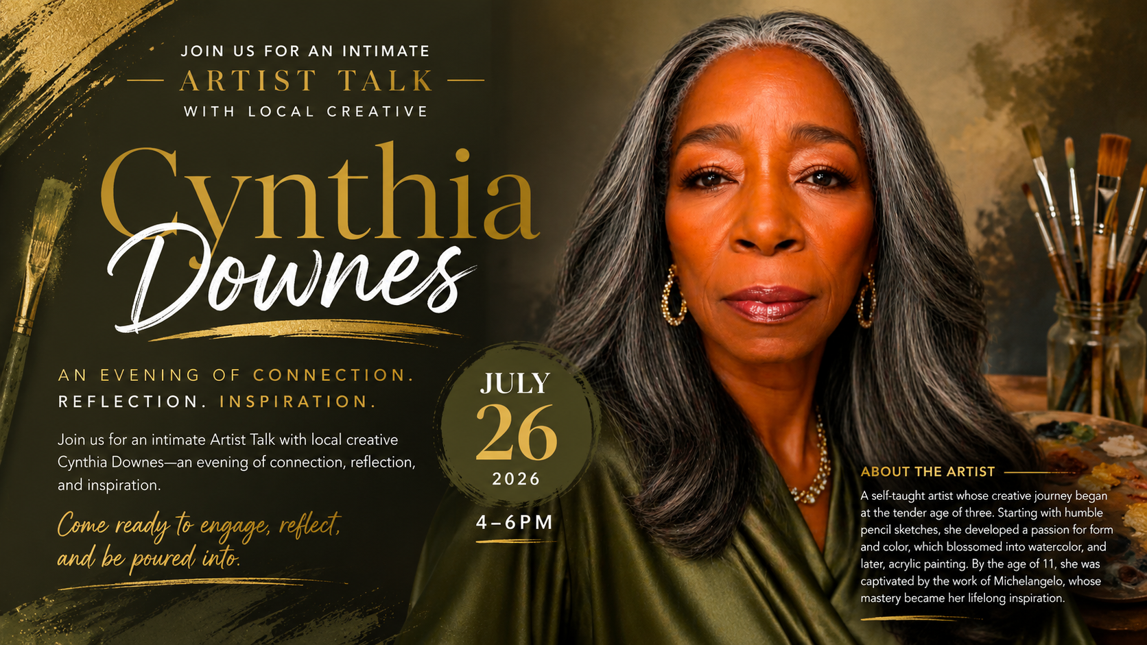 July Artists Talk at Christian Jacobs Salon Suites