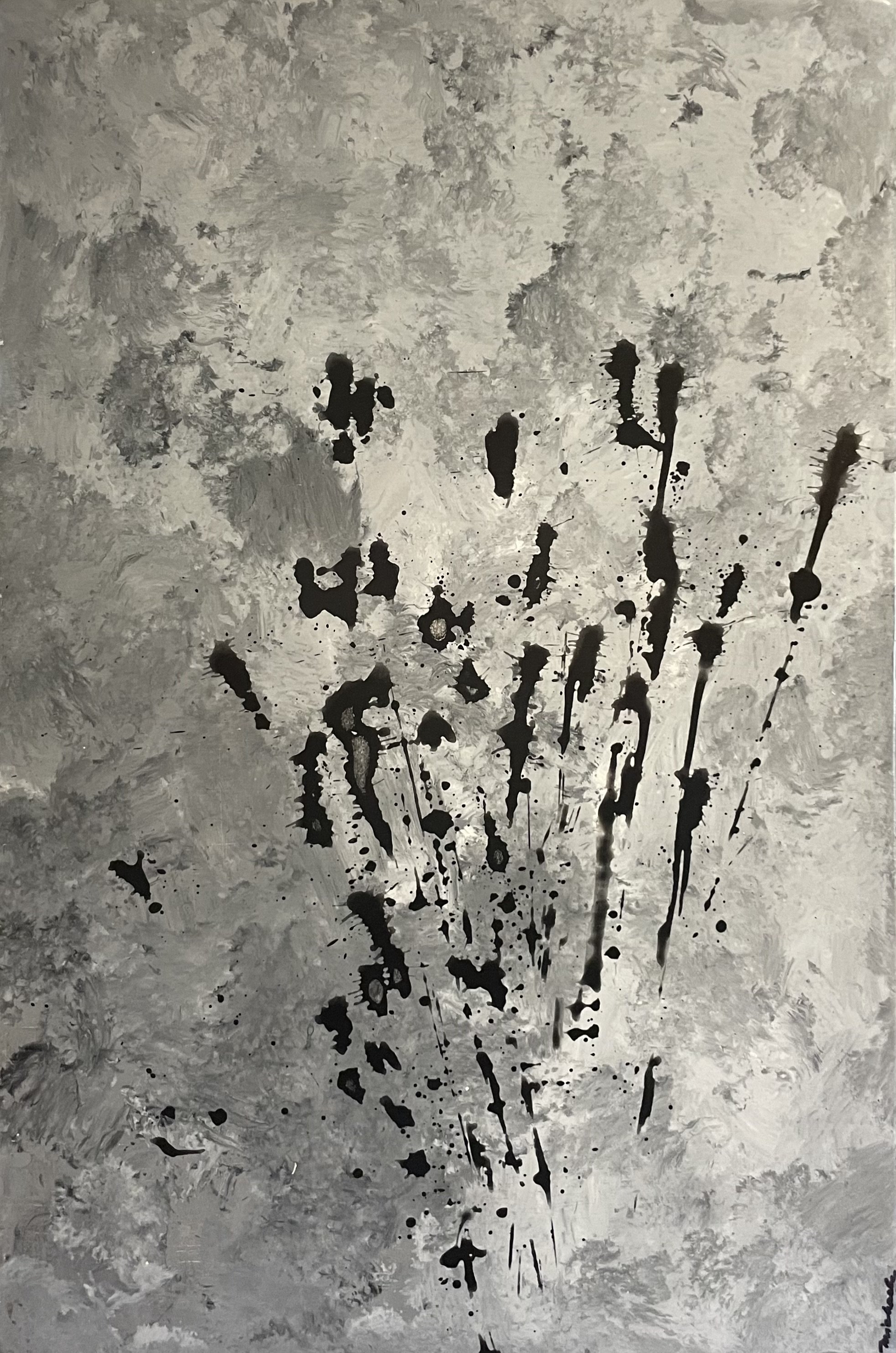 "Zen Grass" 24x16 -acrylic on wood-