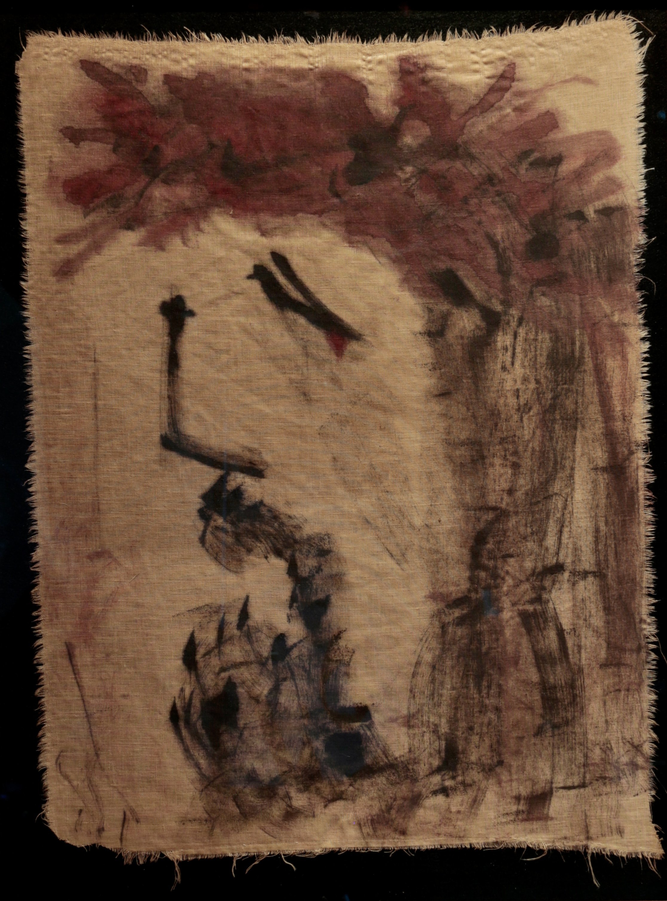 "Ecce Homo" 21x16 -oil stain on linen-