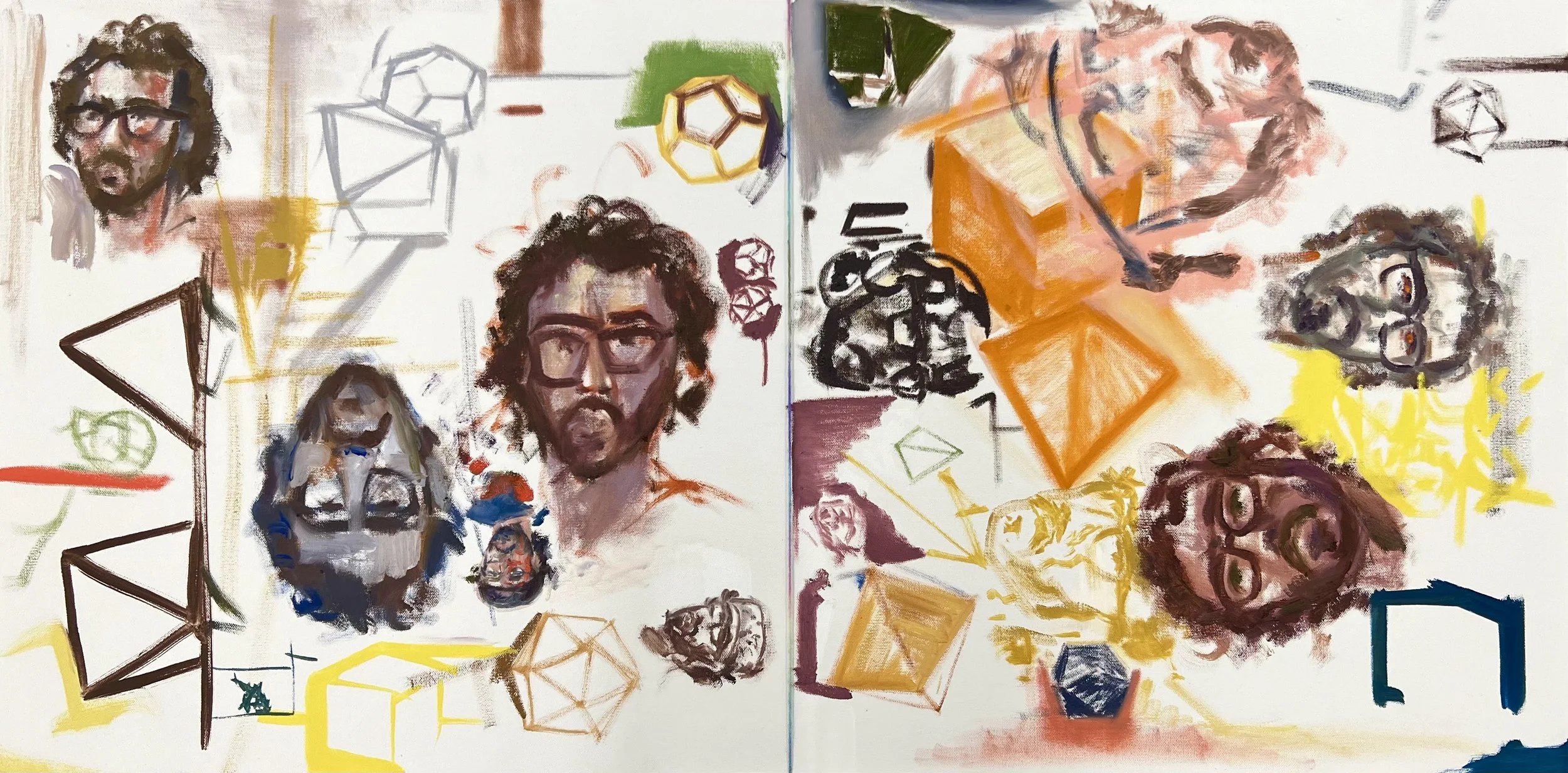 Pages: Platonic Solid and Self Portraiture from Life   Series